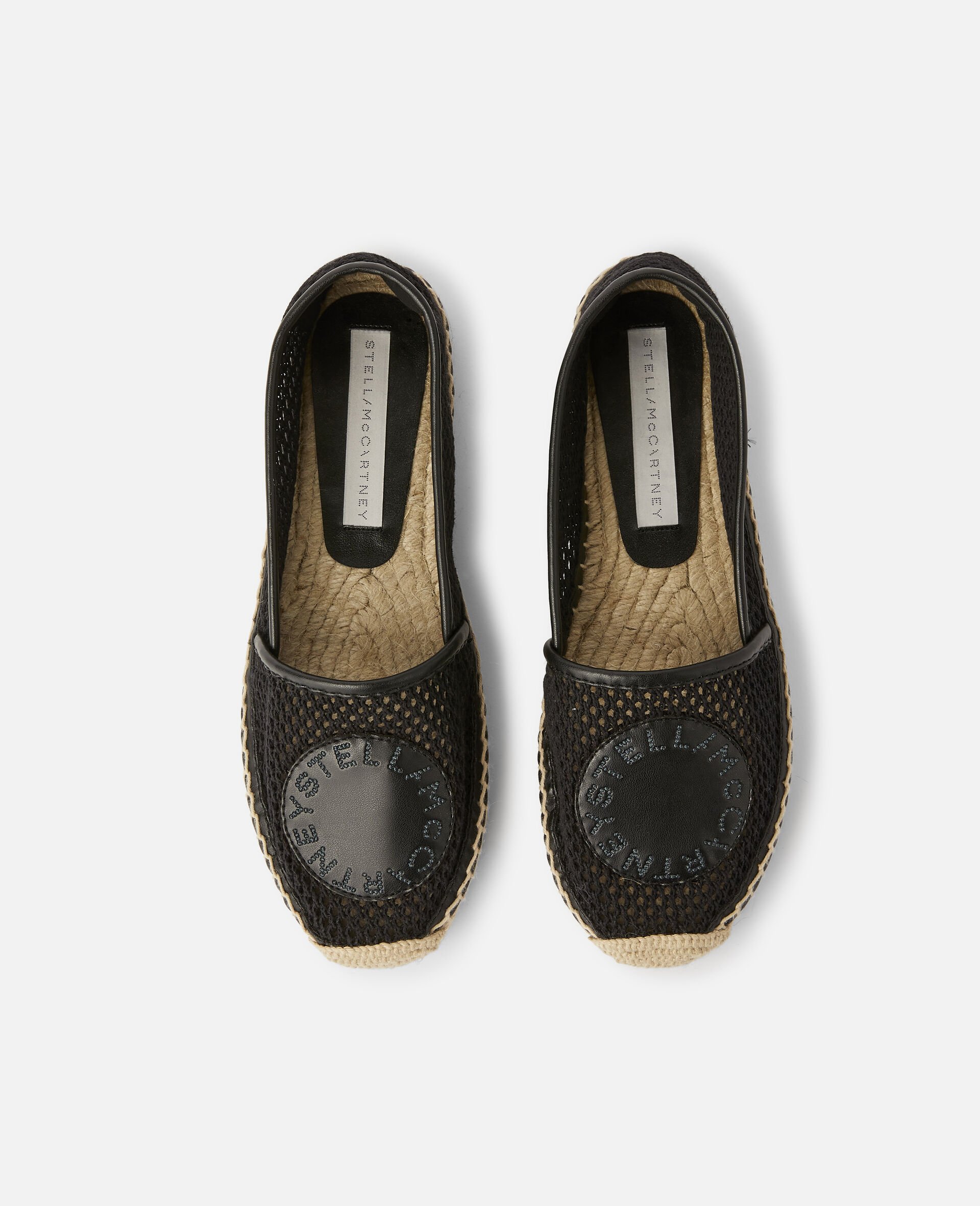 Selene Woven Mesh Logo Espadrilles -Black-large Selene Woven Mesh Logo Espadrilles -Black-large image number 3