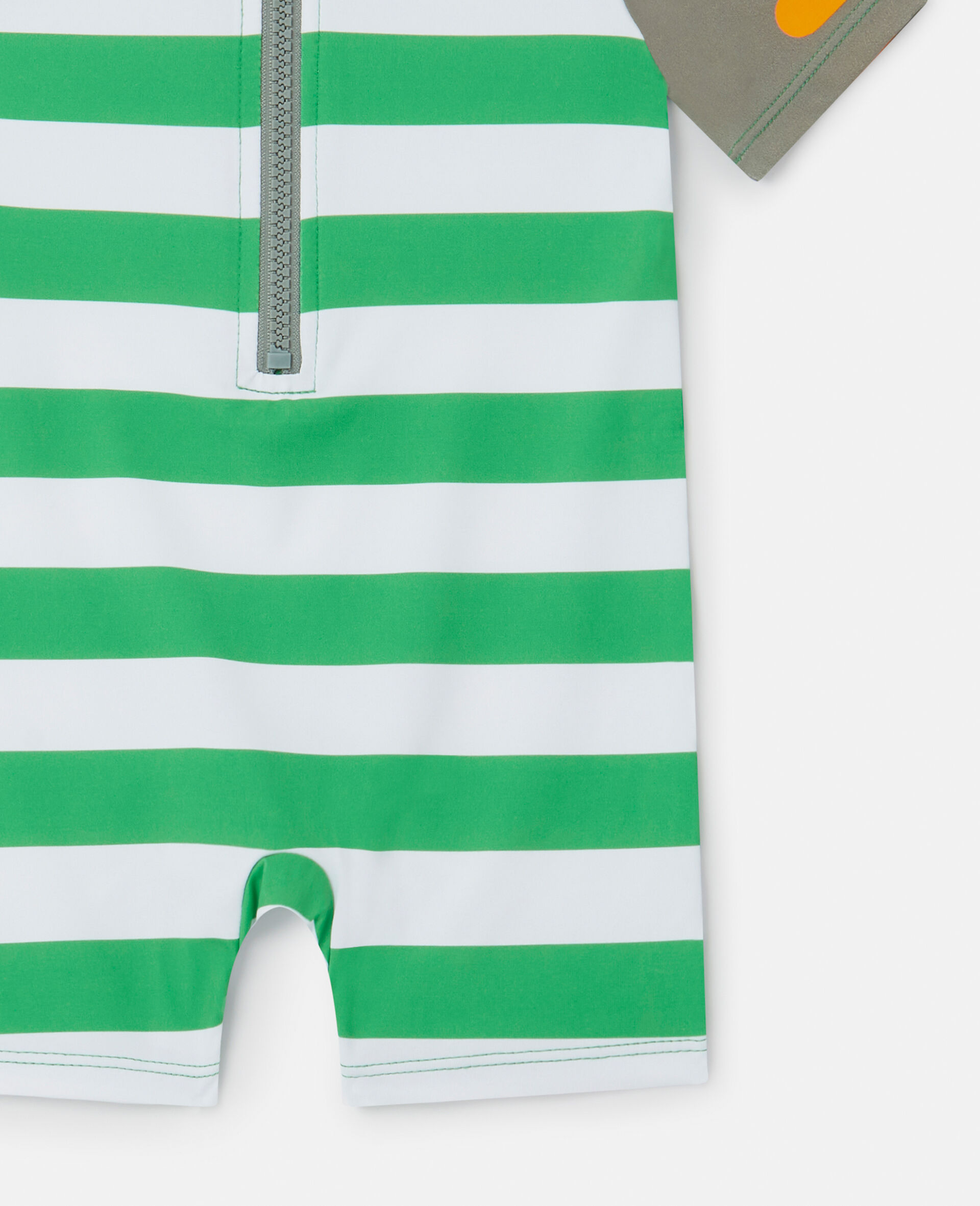 Double Gecko Striped Swimsuit-Green-large image number 3