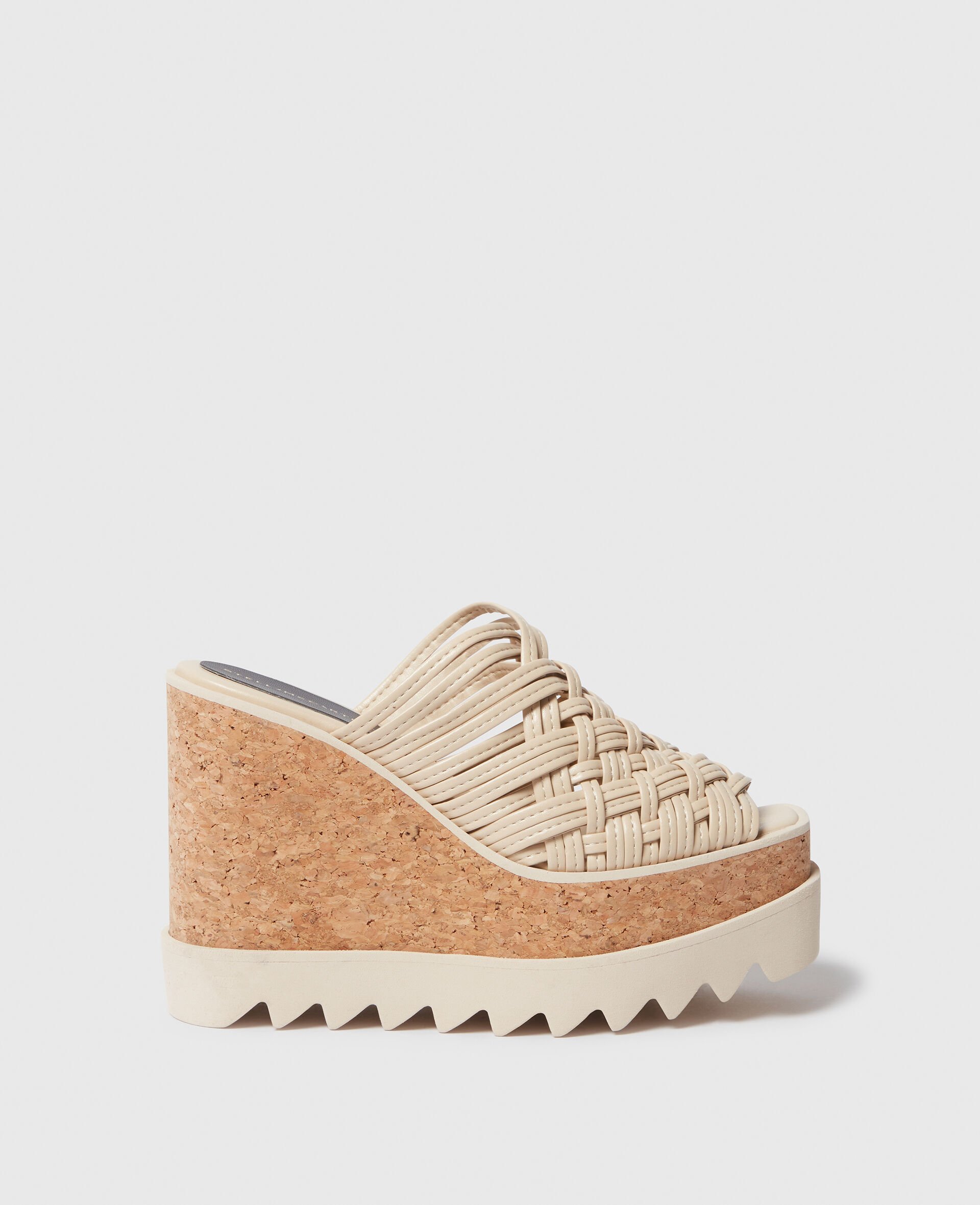 Sneak-Elyse Woven Platform Wedge Sandals-Black-medium
