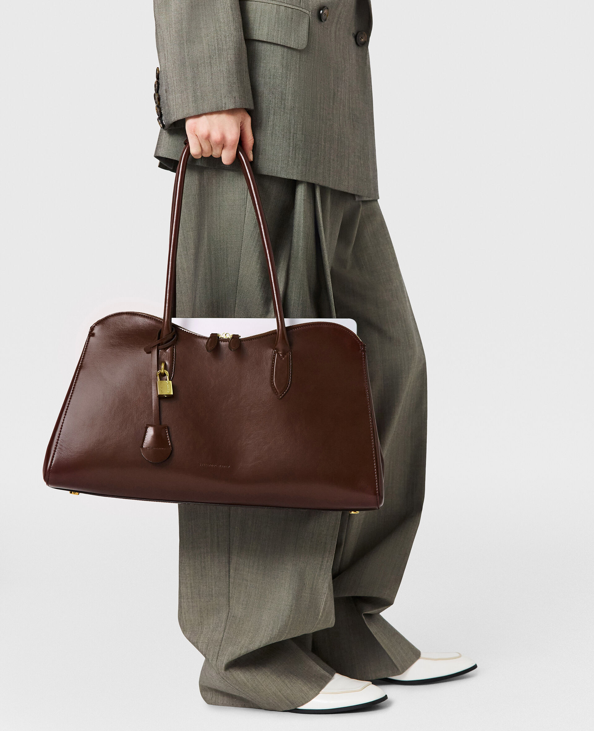 Ryder Patent Open Tote Bag-Brown-medium