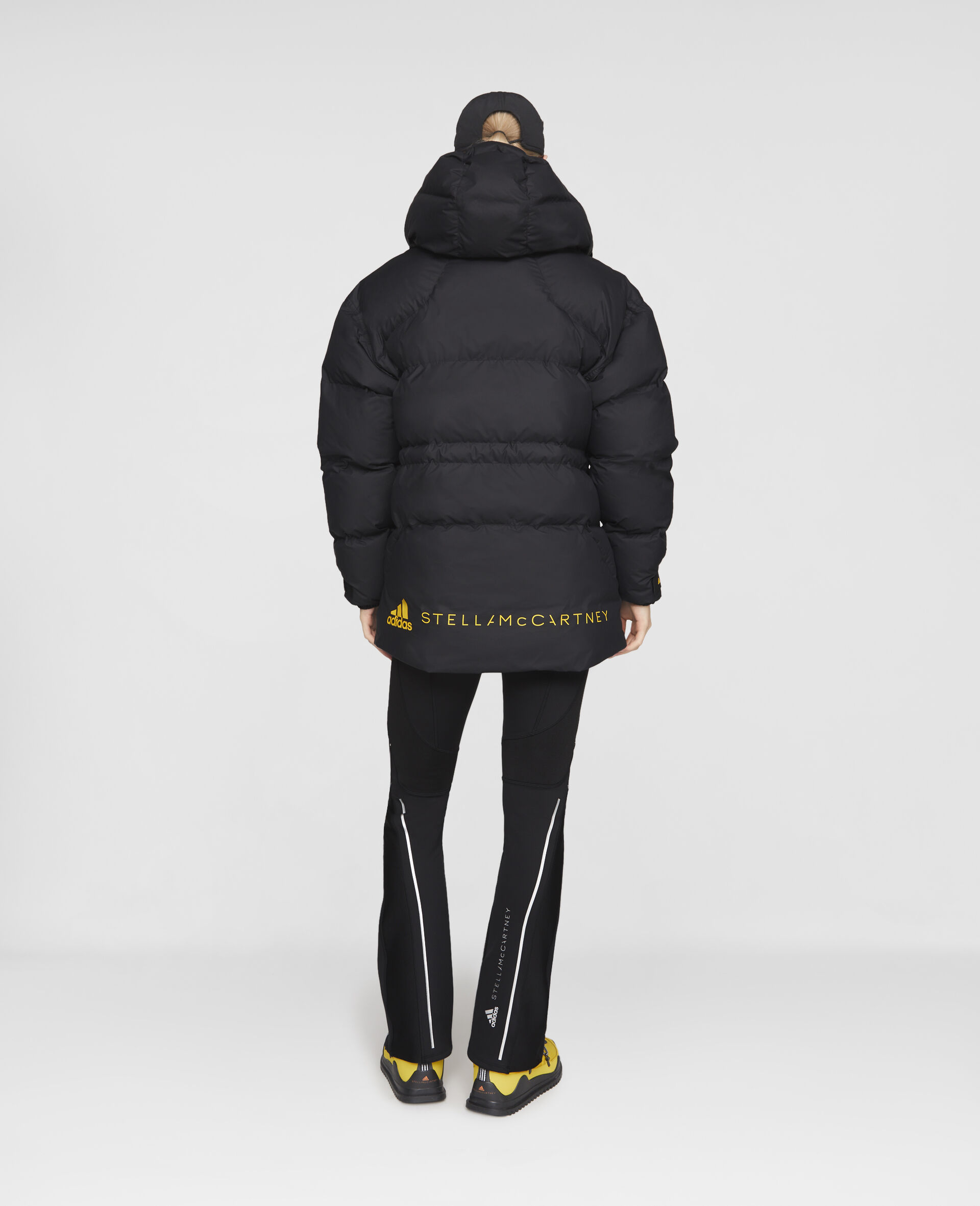 Mid-Length Padded Winter Jacket-Black-large image number 2