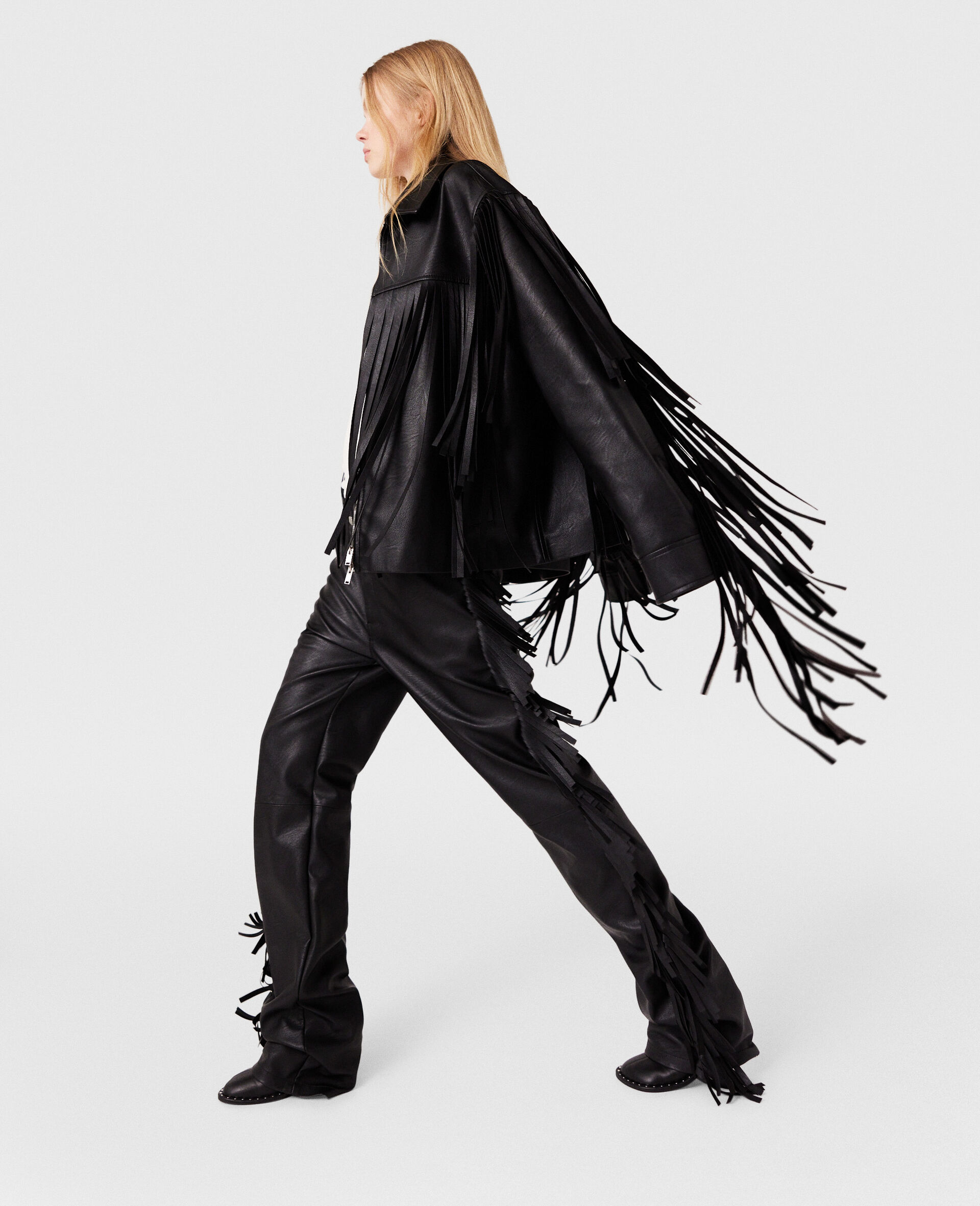 Fringe Alter Mat Jacket-Black-large image number 6