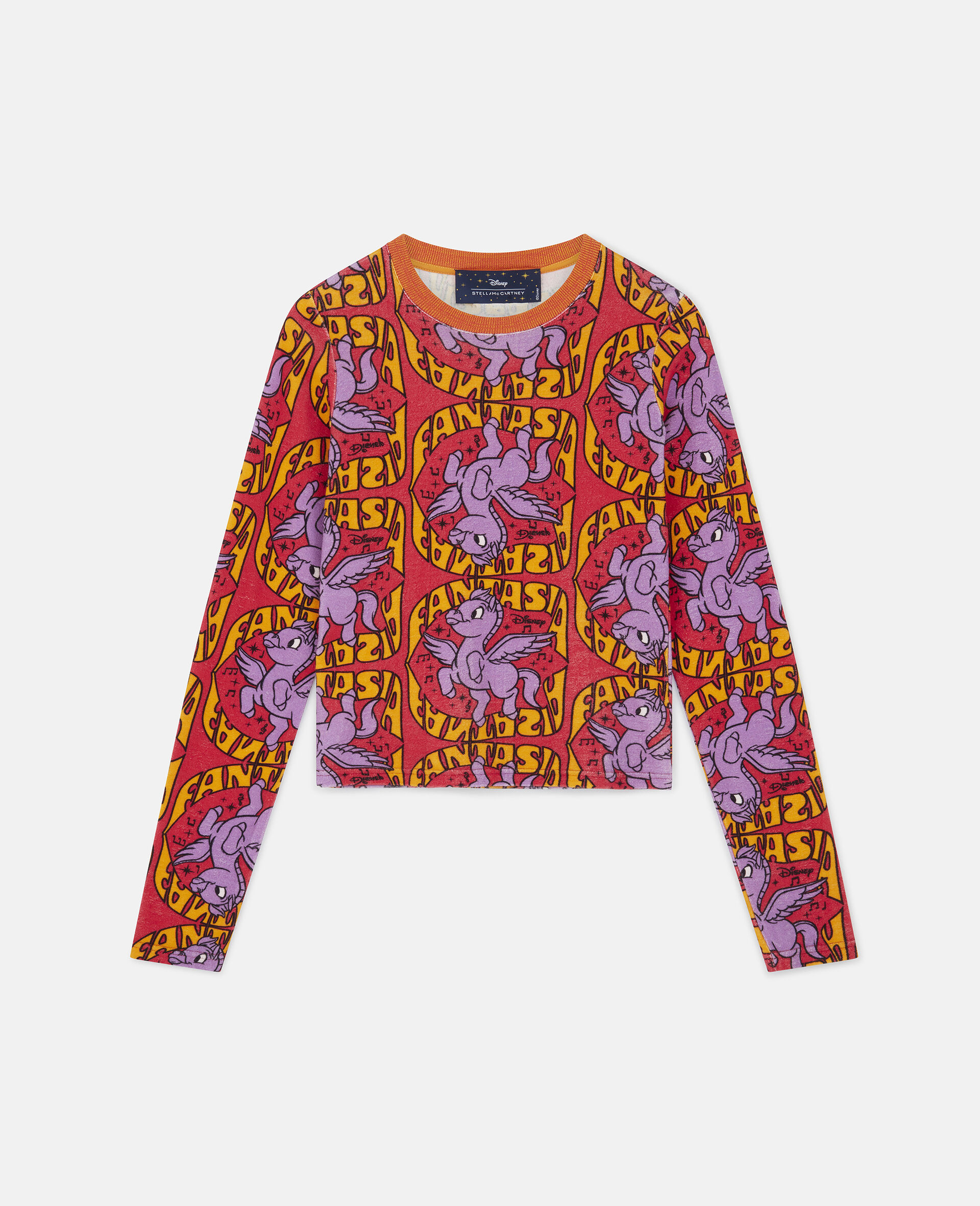 Fantasia Pegasus Print Cotton T-Shirt-Multicoloured-large image number 0