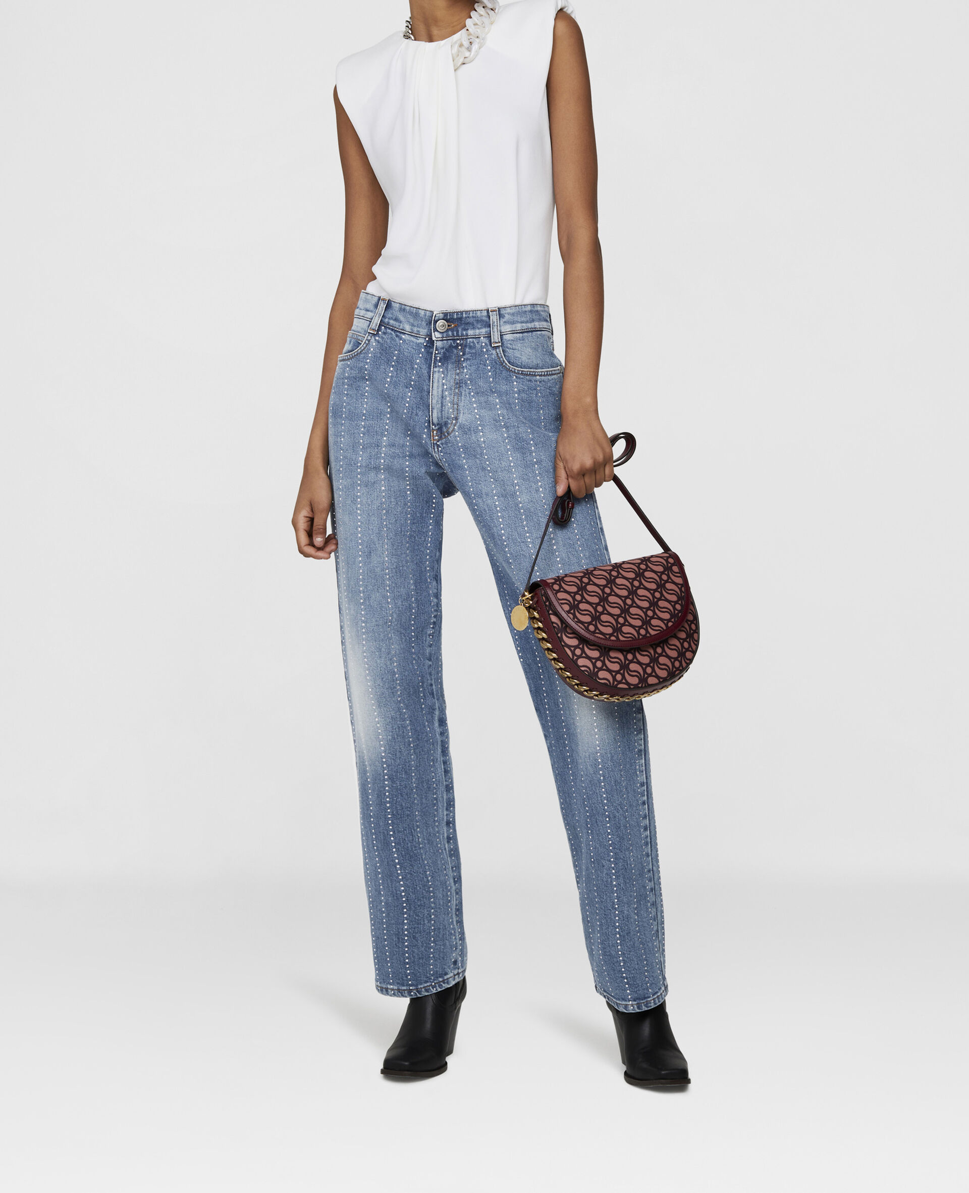 Top con catena Falabella-Bianco-large image number 0