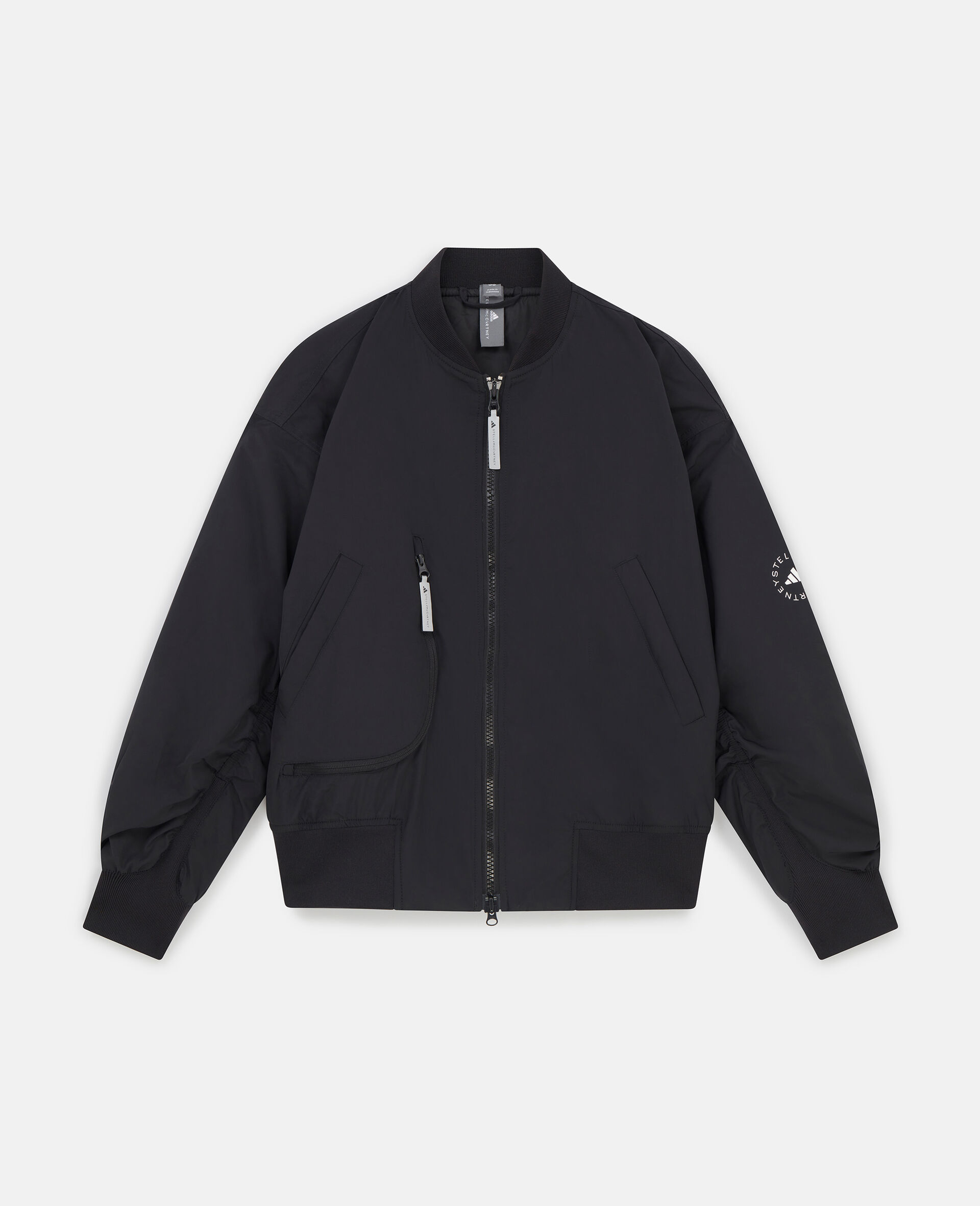 TrueCasuals Woven Bomber Jacket-Black-medium