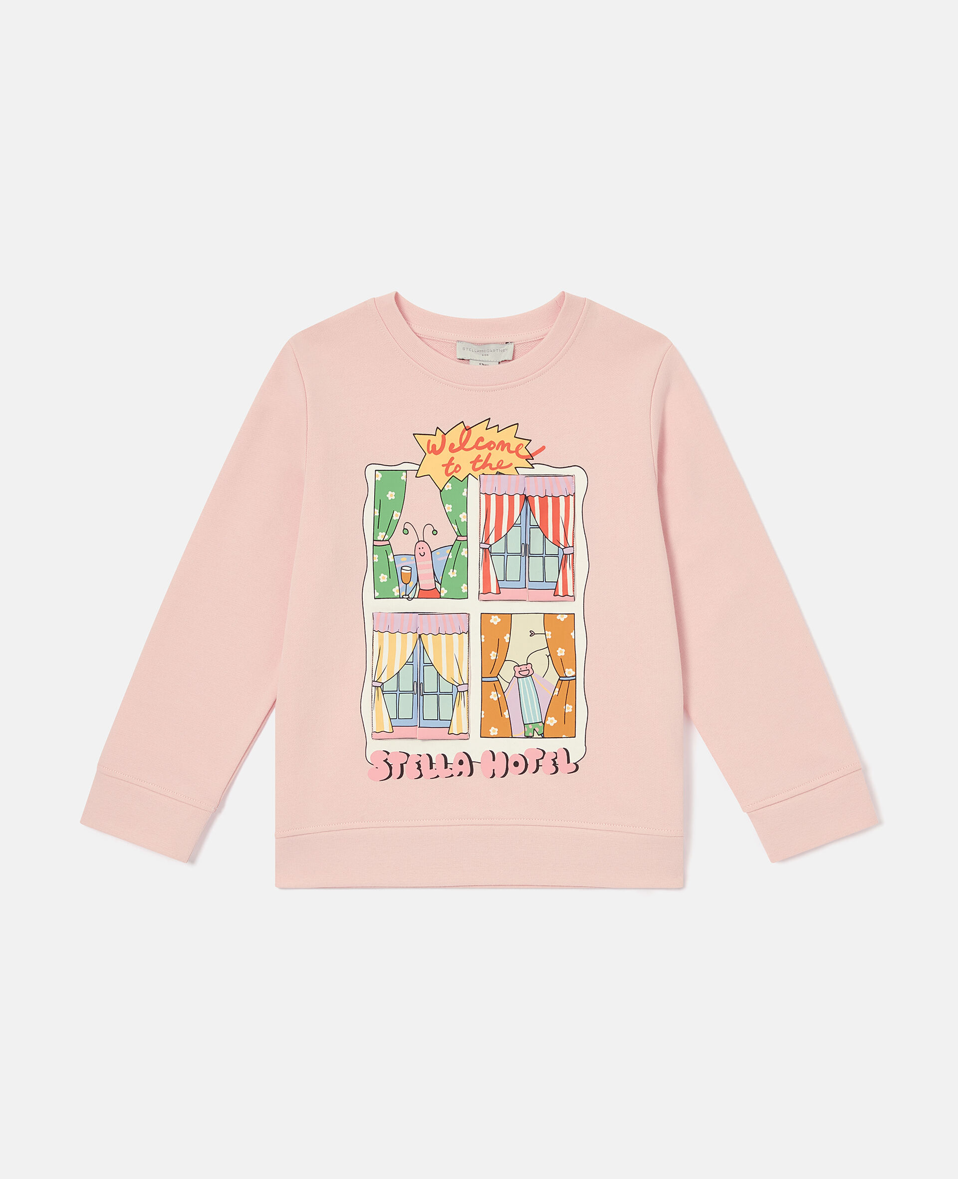 Stella Hotel Graphic Sweatshirt-Pink-medium