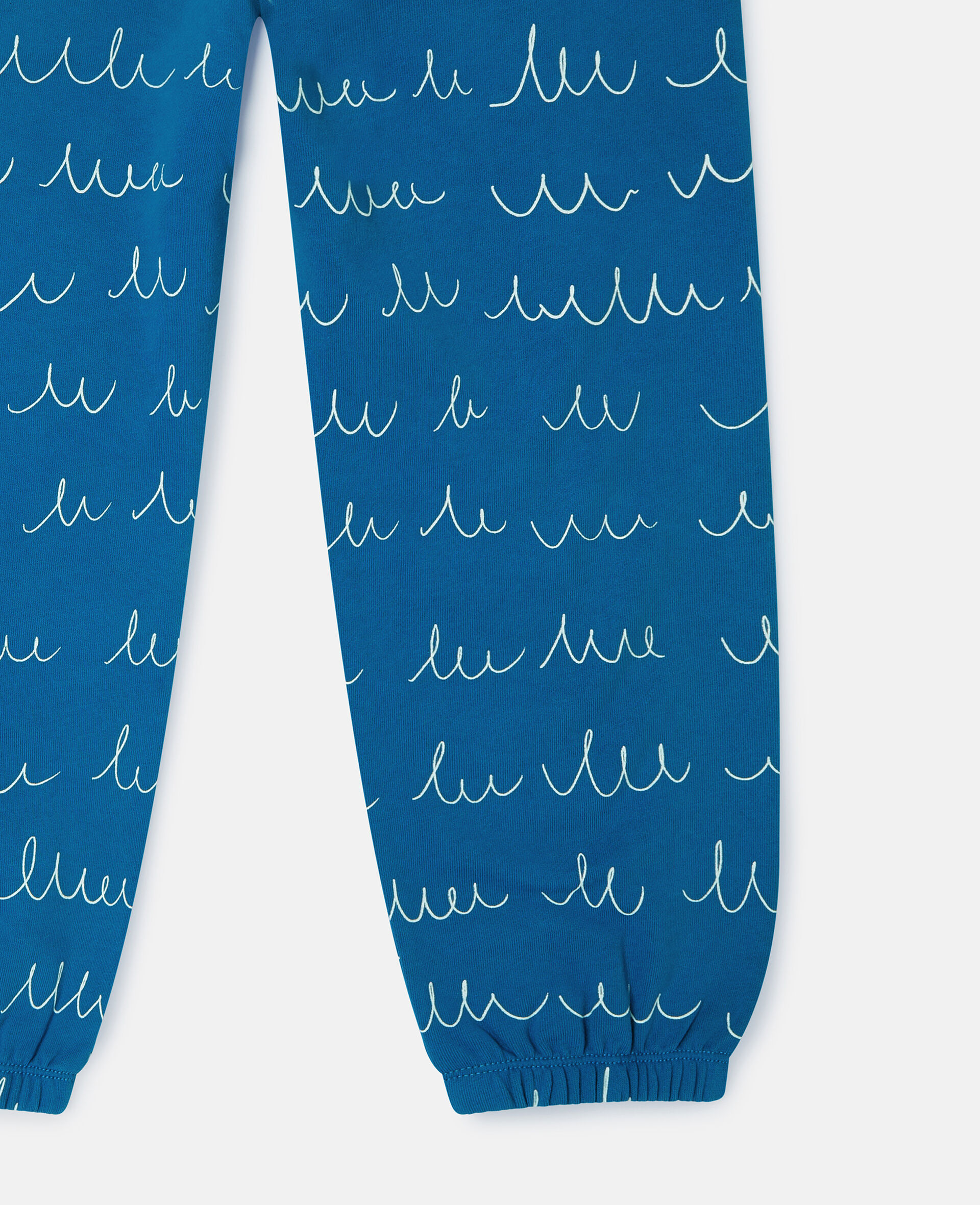 Monster Print Drawstring Joggers-Blue-large image number 3