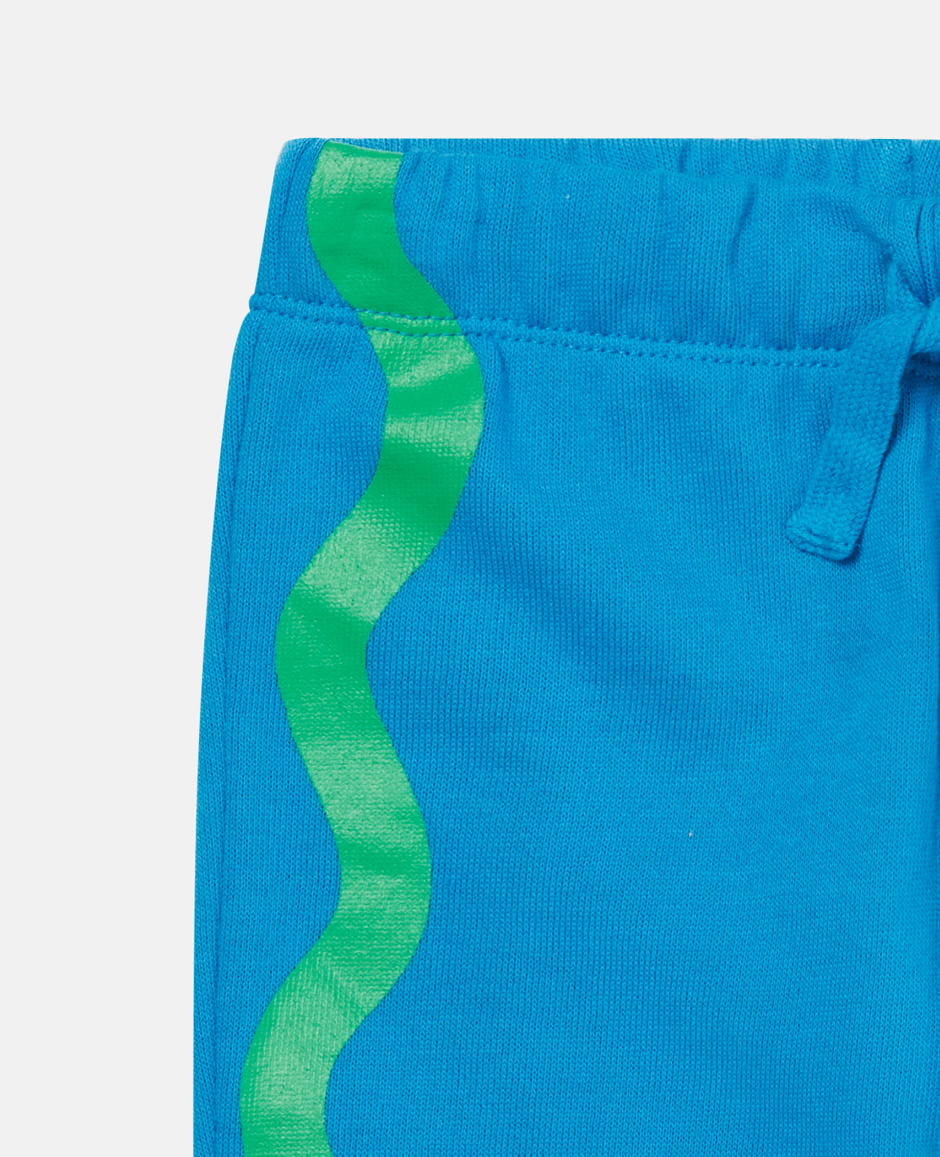 Fleece Snail Print Joggers-Blue-large image number 1