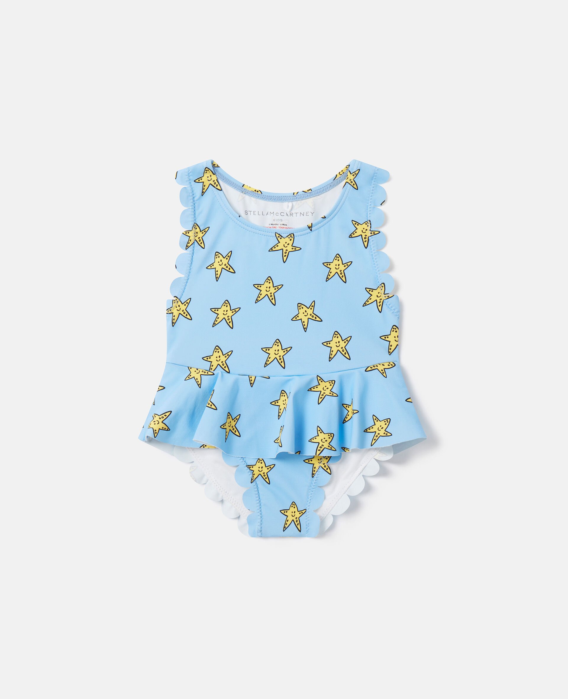 Smiling Stella Star Print Swimsuit-Bleu-large image number 0