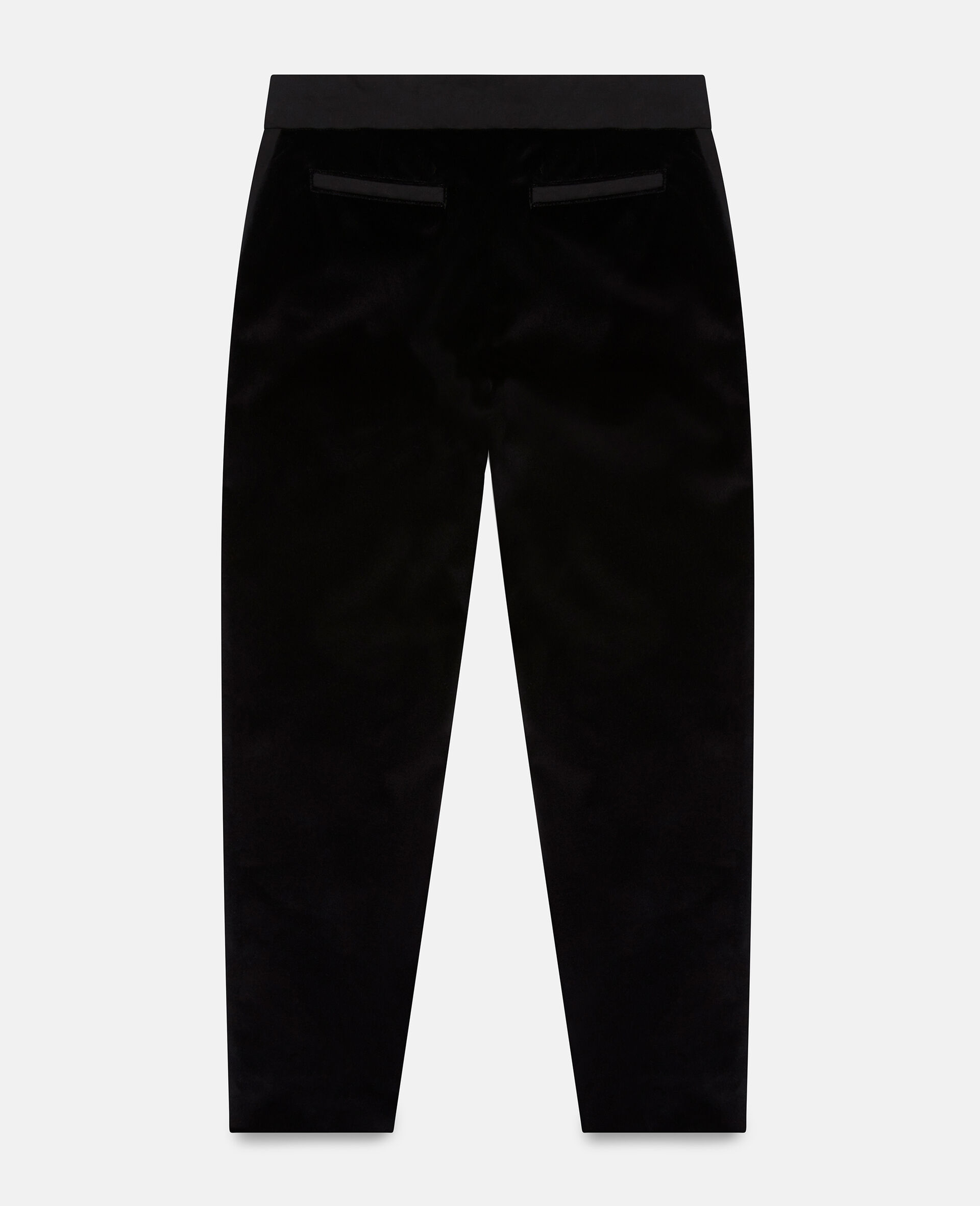 Boys Black Organic Cotton Velvet Suit Trousers Stella McCartney AU