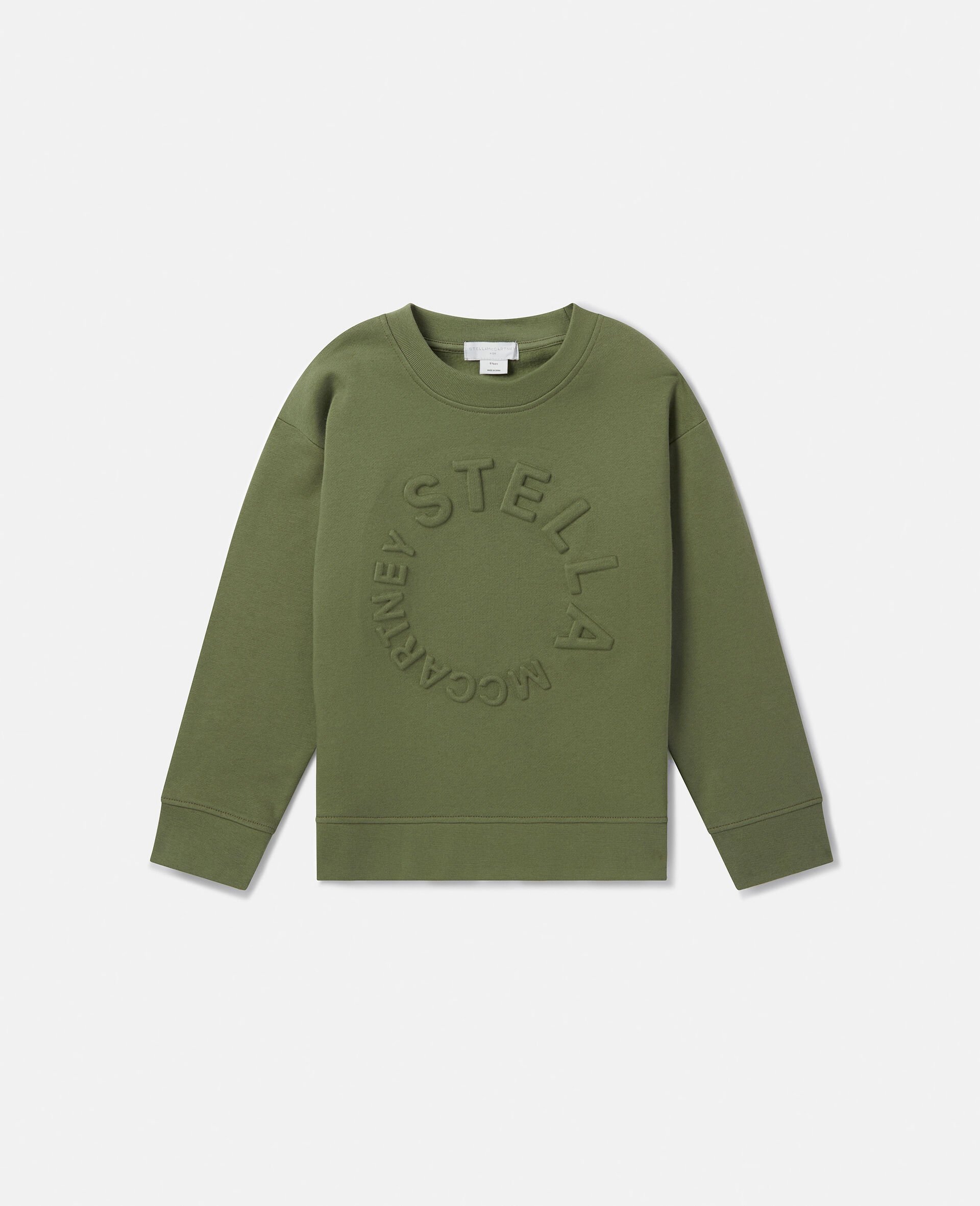 Circular Logo Embroidery Sweatshirt-Green-large image number 0