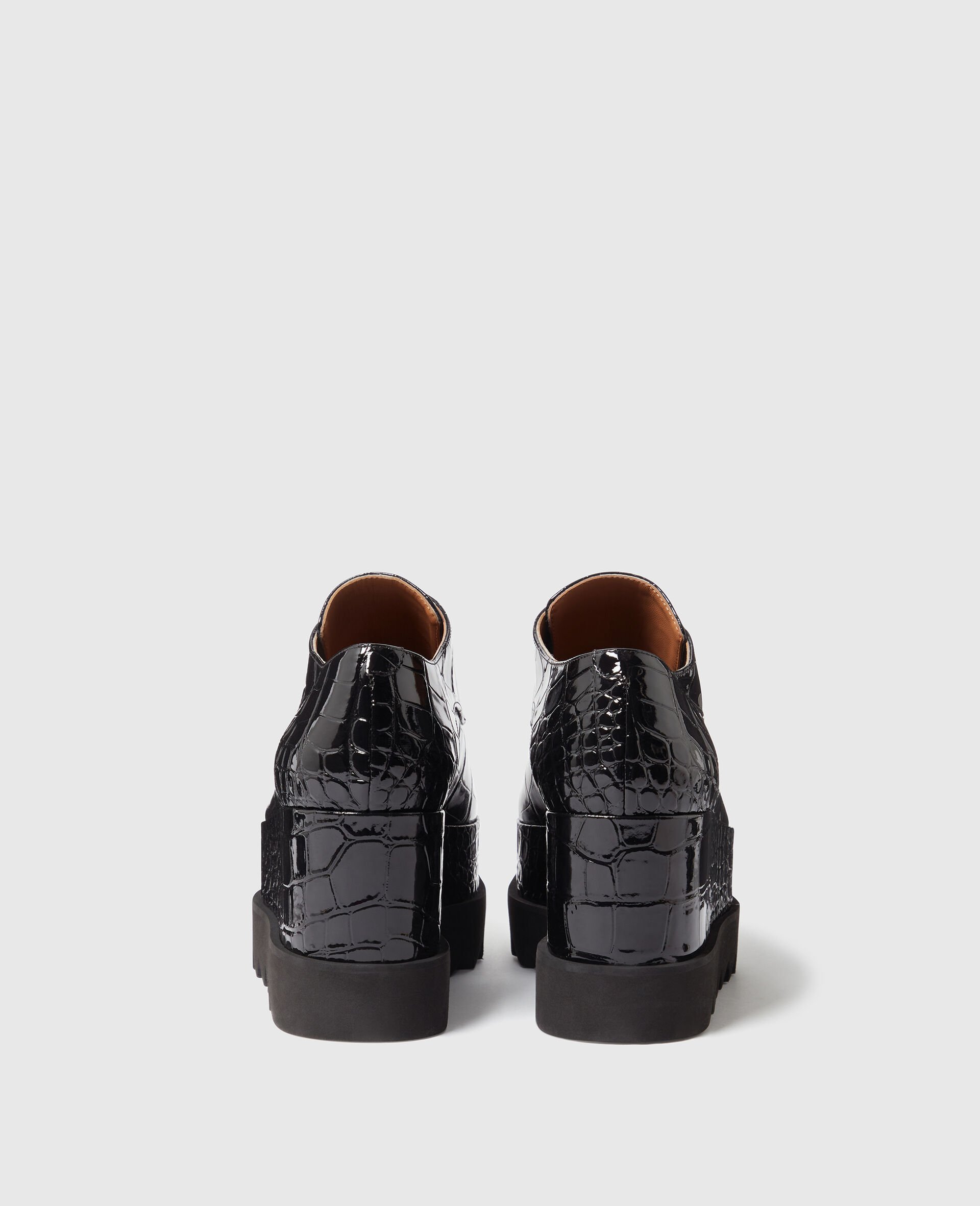 Chaussures a plateforme embossees crocodile Elyse en edition limitee-Noir-large image number 2