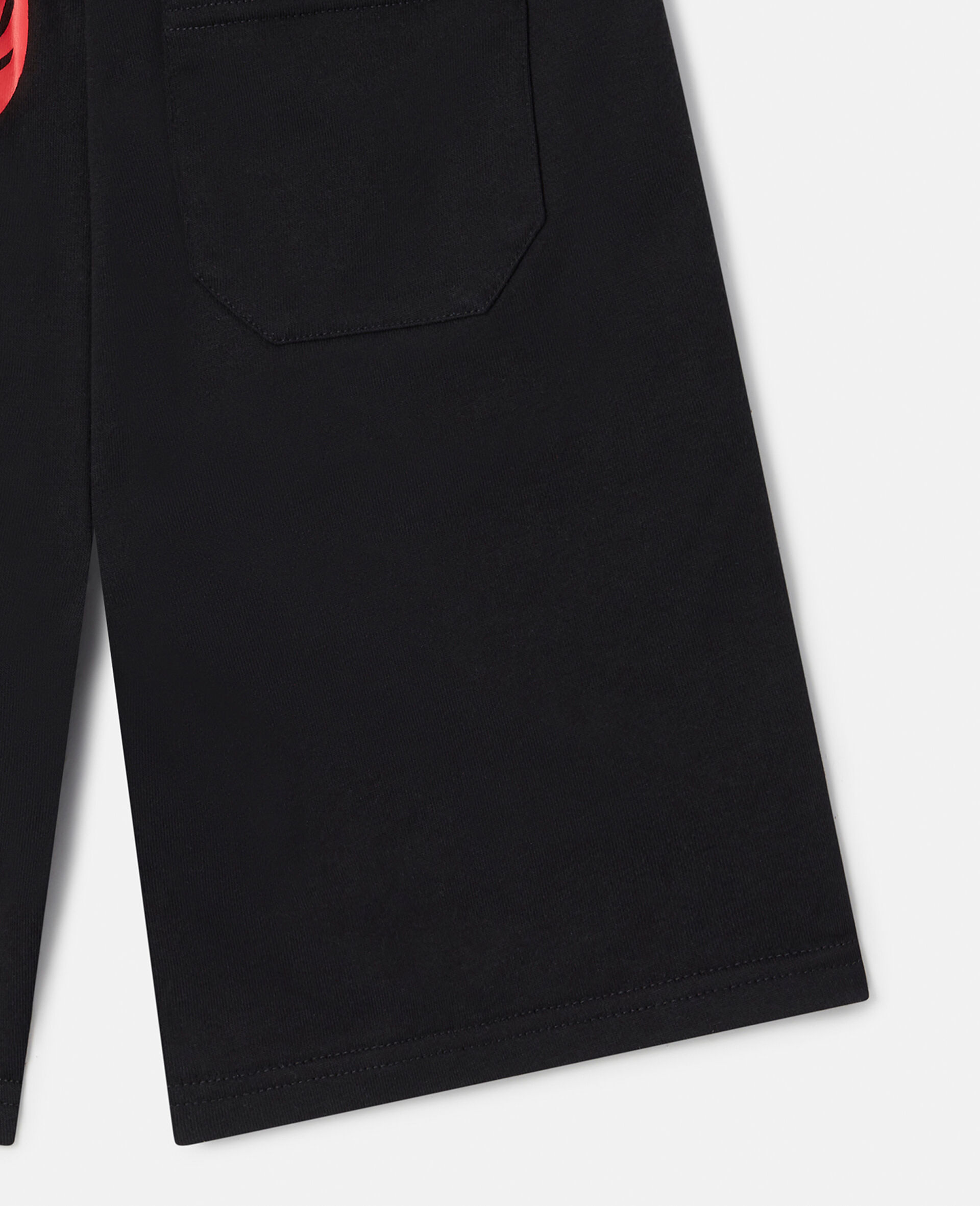 Dancing Leg Print Sweat Shorts-Black-large image number 3