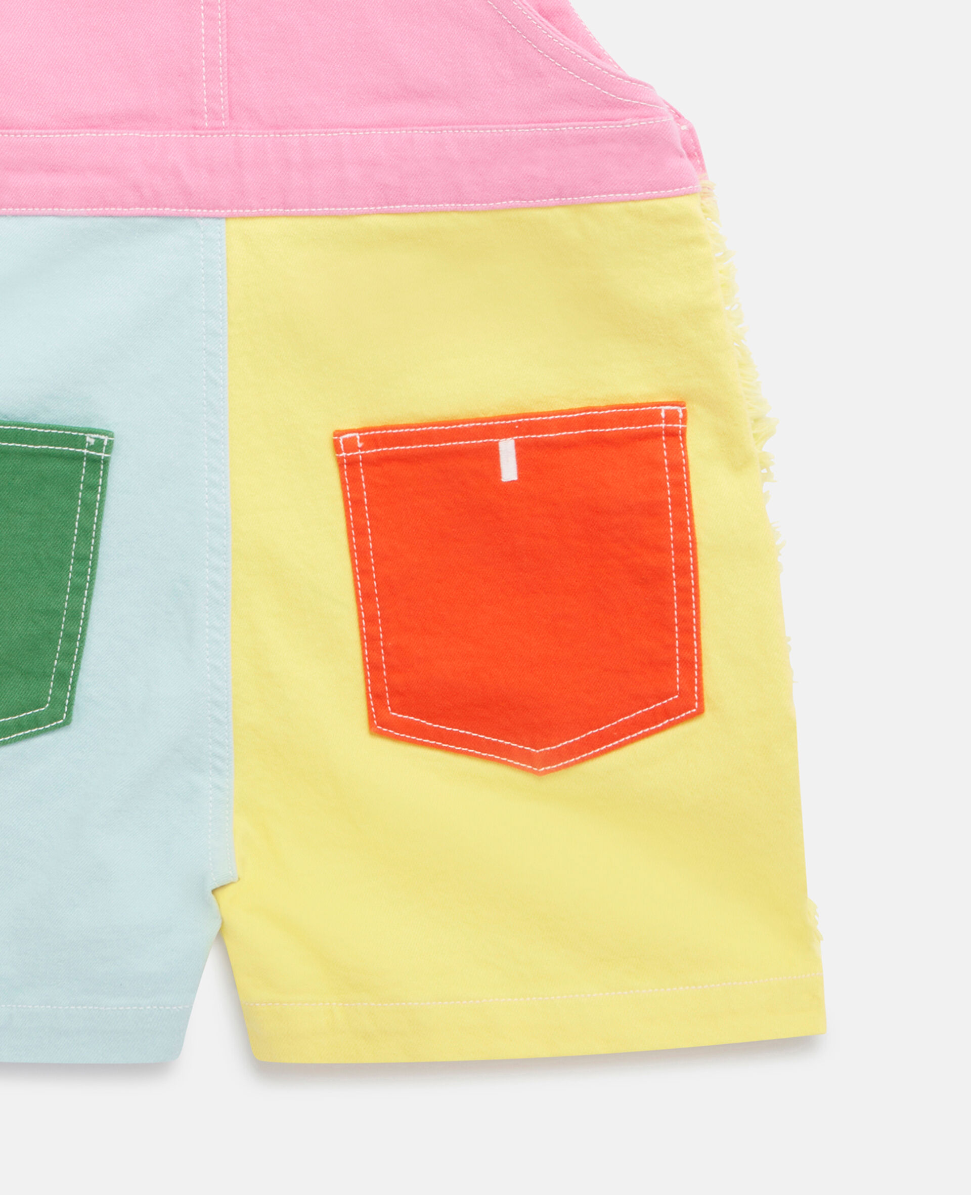 Double Baby Parrot Print Dungarees-Multicolour-large image number 3