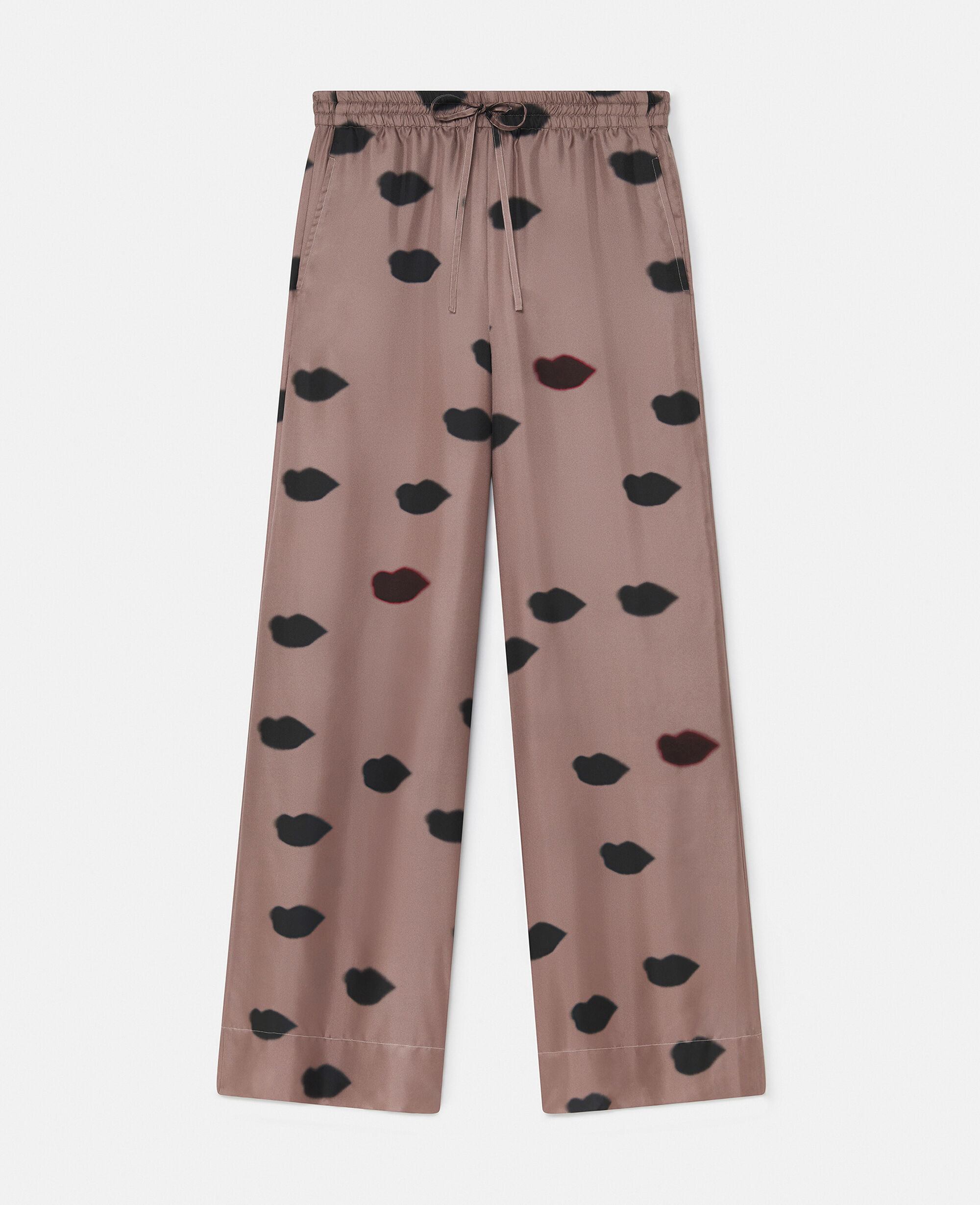 Women Ashy mauve Oversized Lips Print Pants | Stella McCartney US