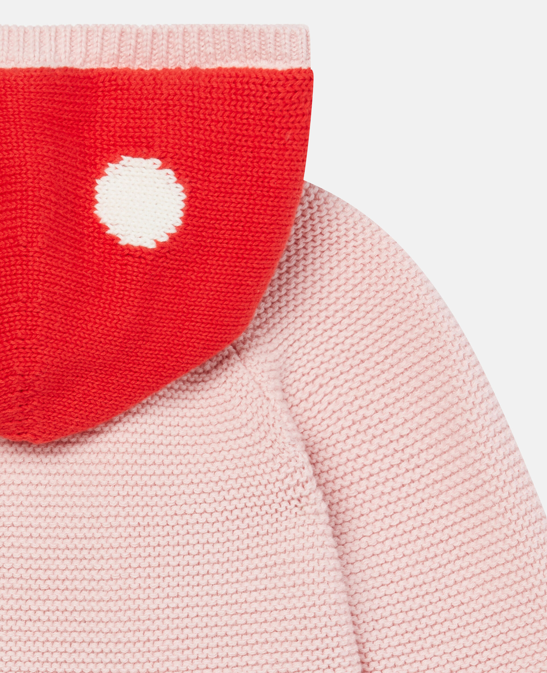 Mushroom Dot Knit Intarsia Cardigan-Pink-large image number 2