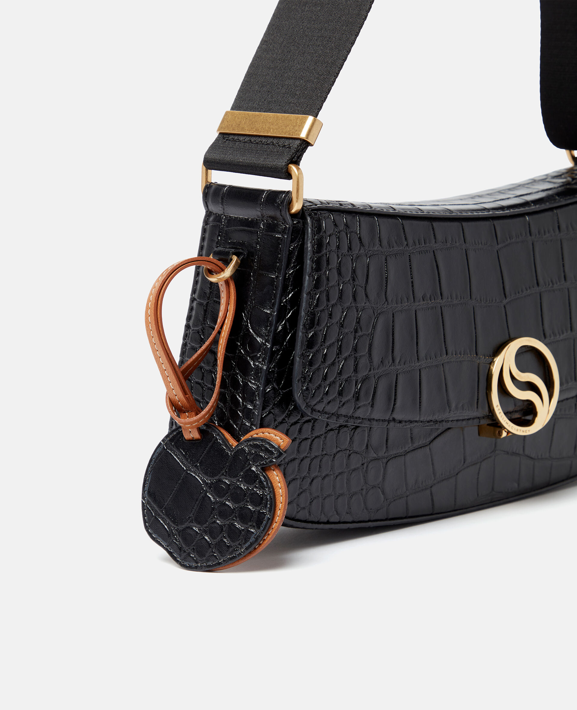 S-Wave Croc-Effect Embossed Shoulder Bag-Multicolour-large image number 4