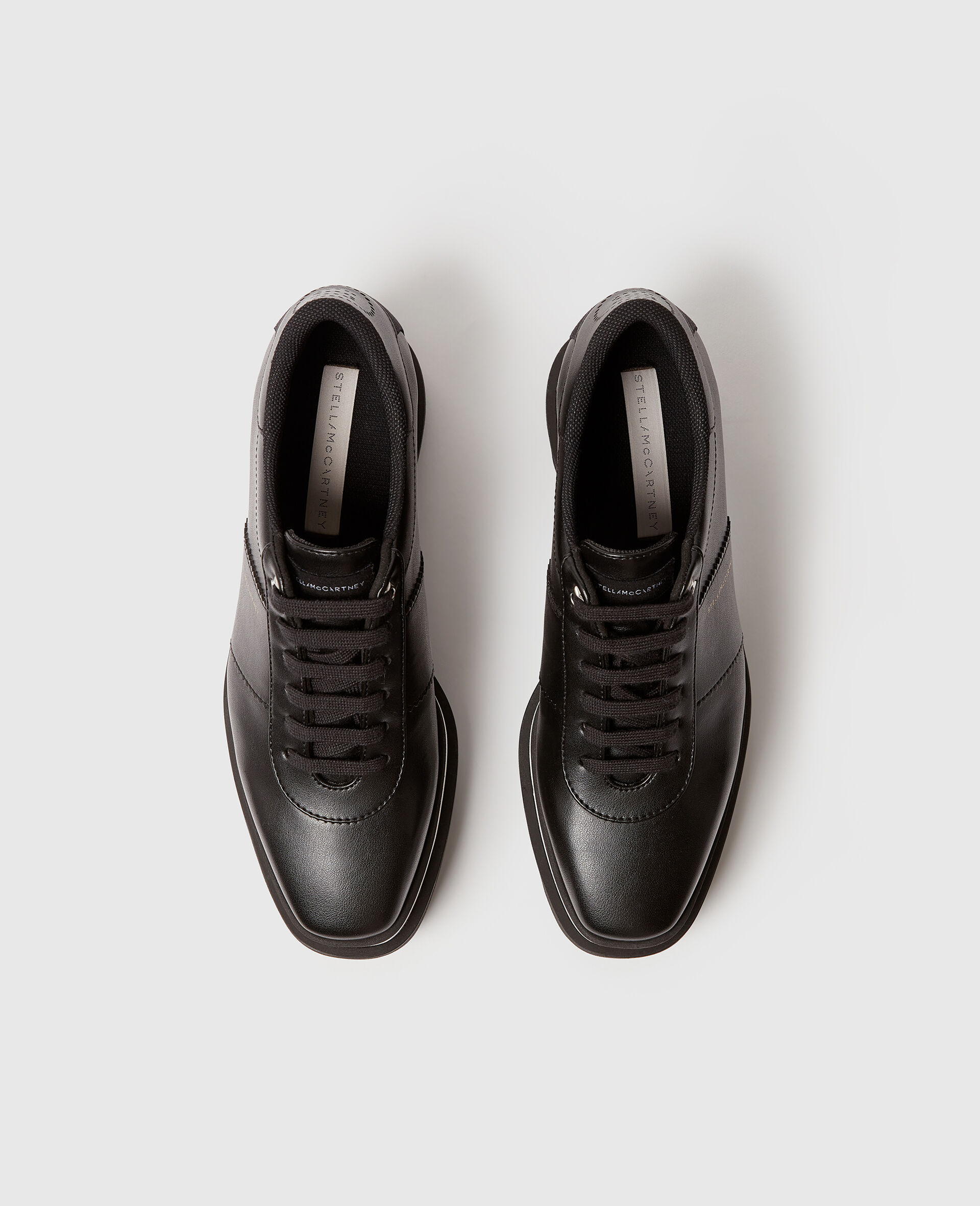 Sneak-Elyse Platform Trainers-Black-large image number 3