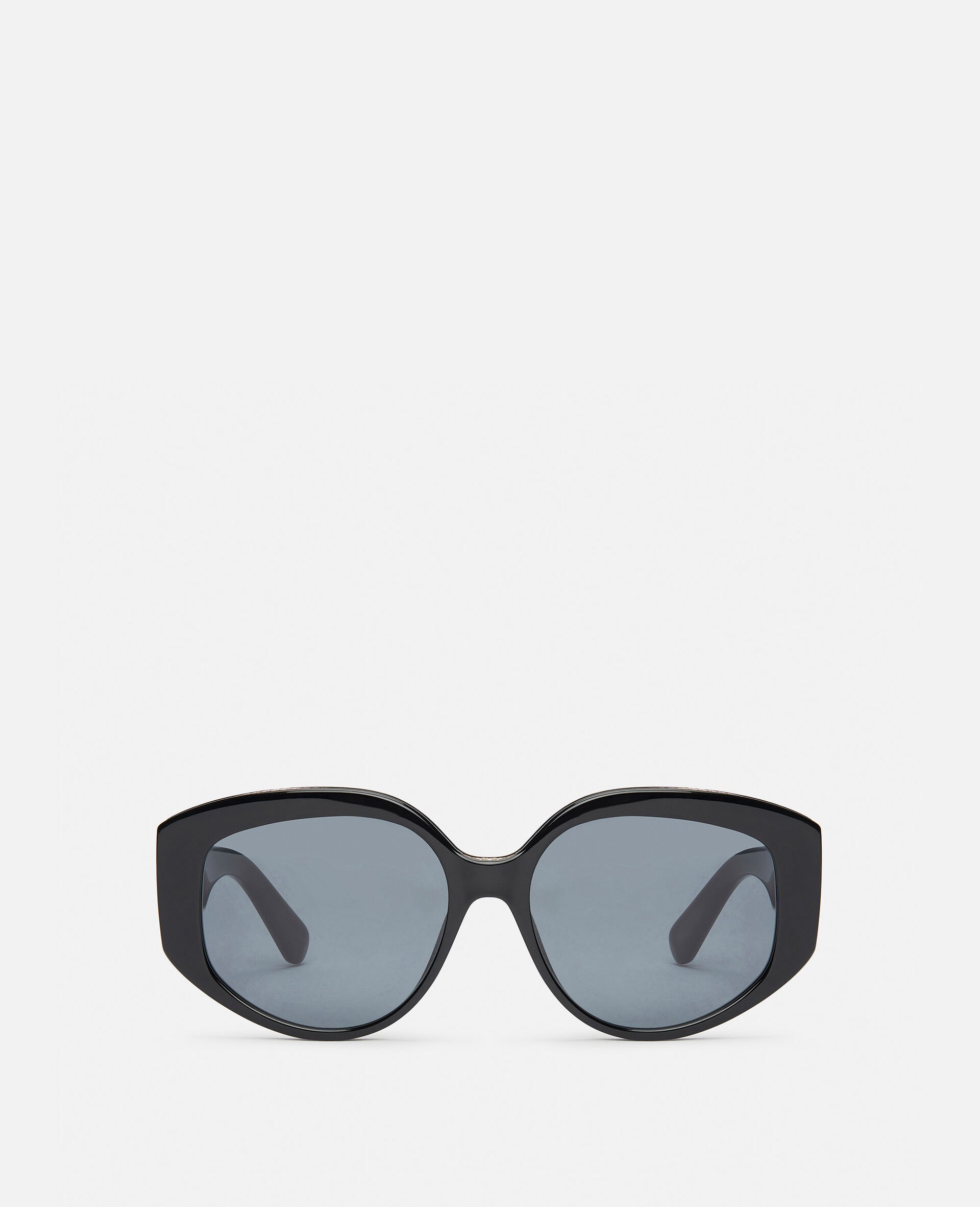Oval Sunglasses-Black-large image number 0