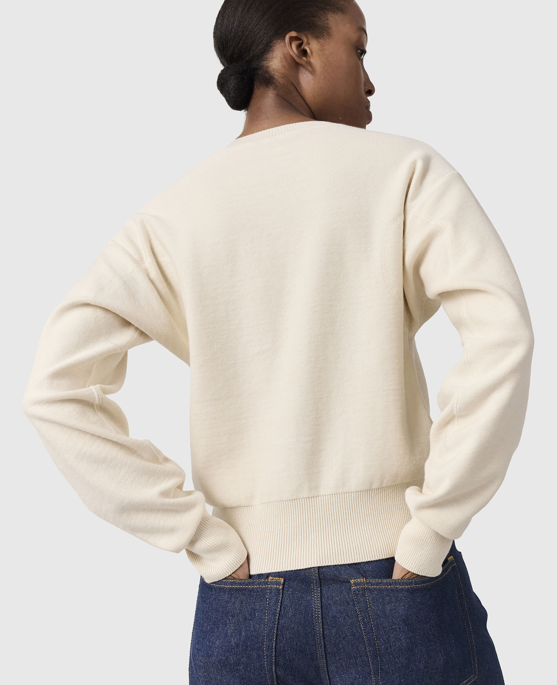 Kelsun短款圆领套衫-Cream-large Kelsun短款圆领套衫-Cream-large image number 4