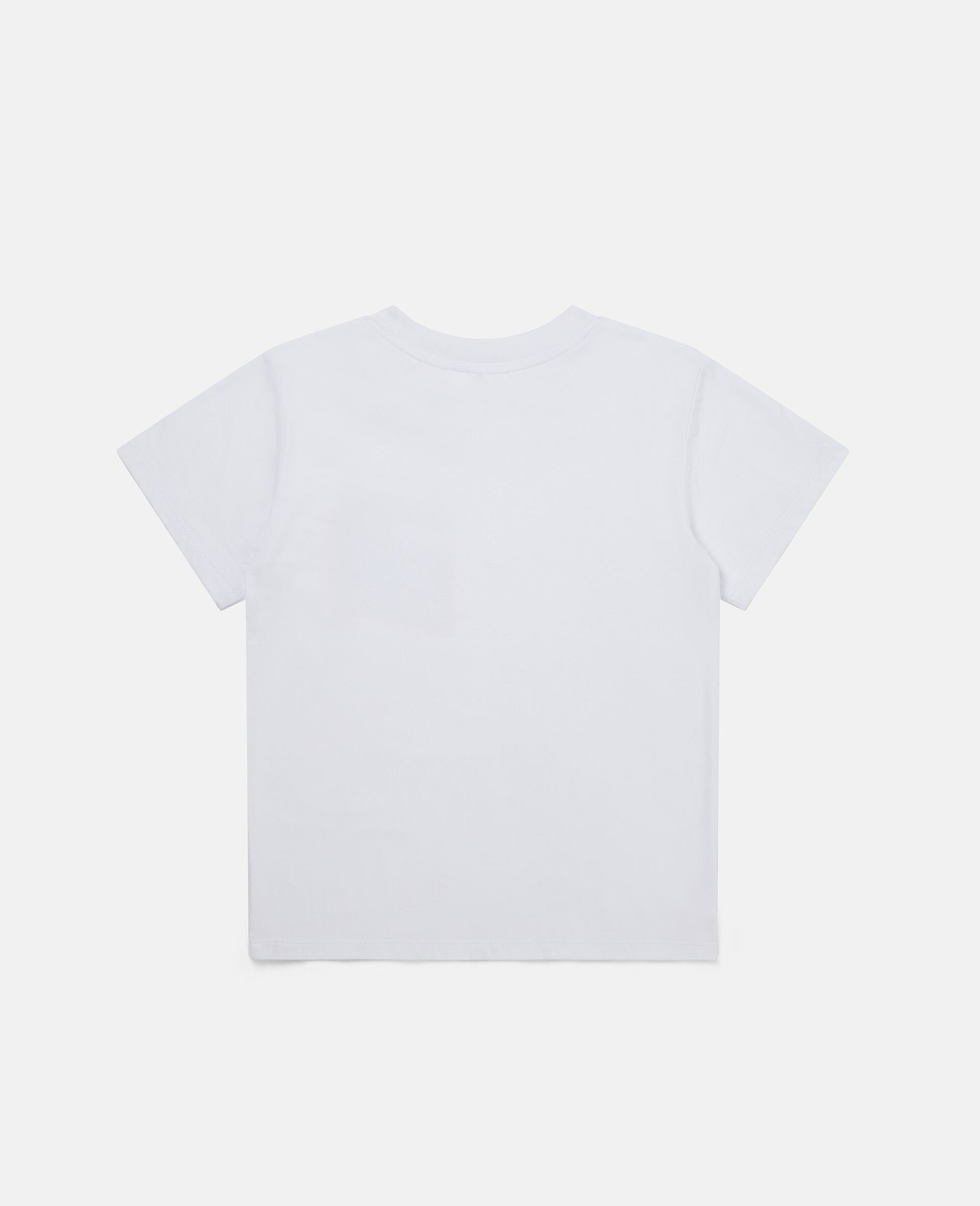 Oversized Cotton Sport T-Shirt-White-large image number 2