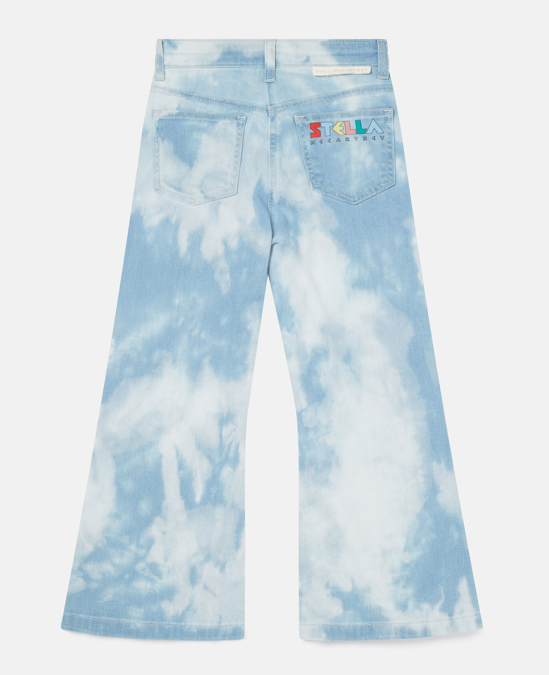 Fantasia Mickey Bleached Denim Trousers-Blue-large image number 3