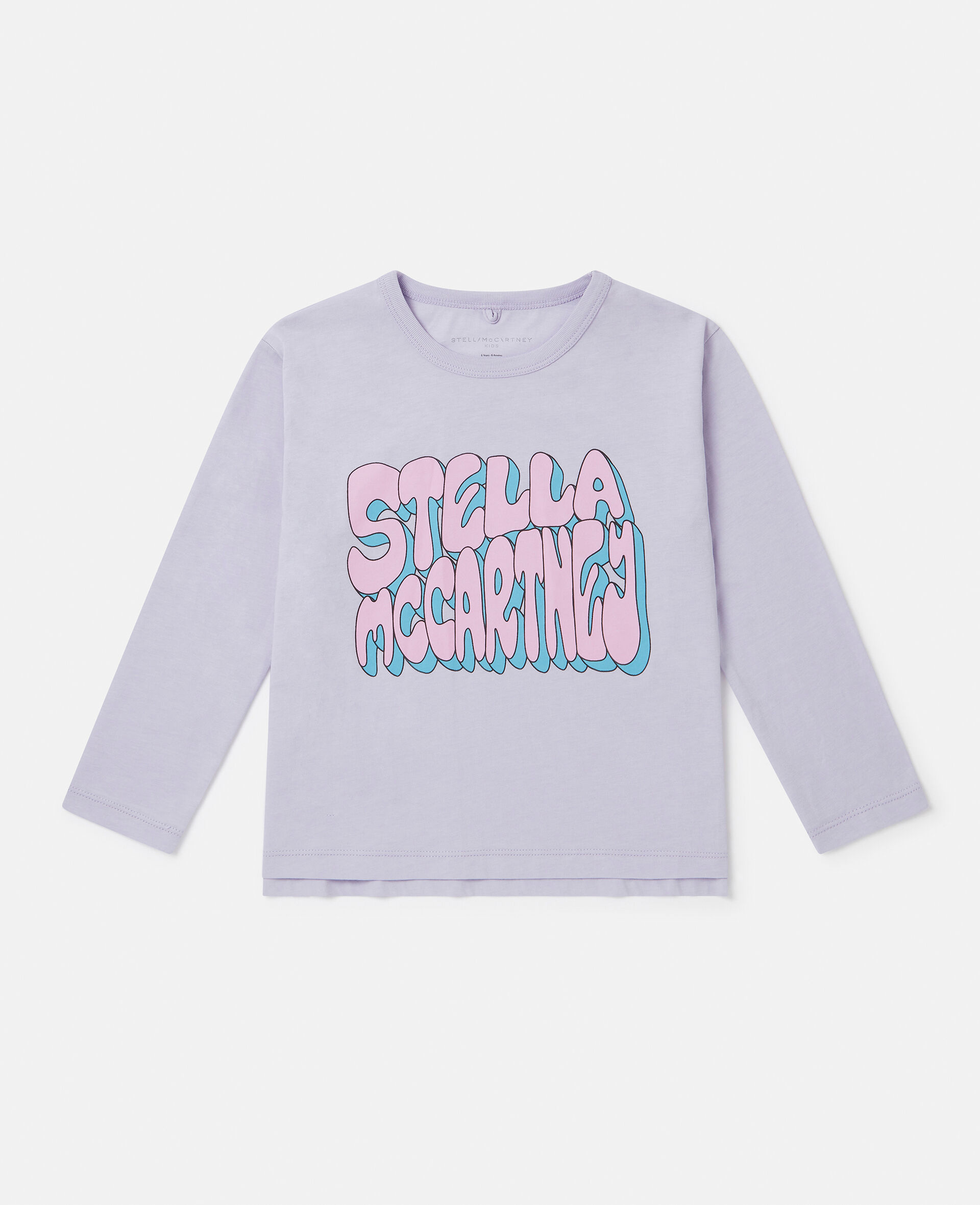 Stella图案长袖T恤-Purple-medium