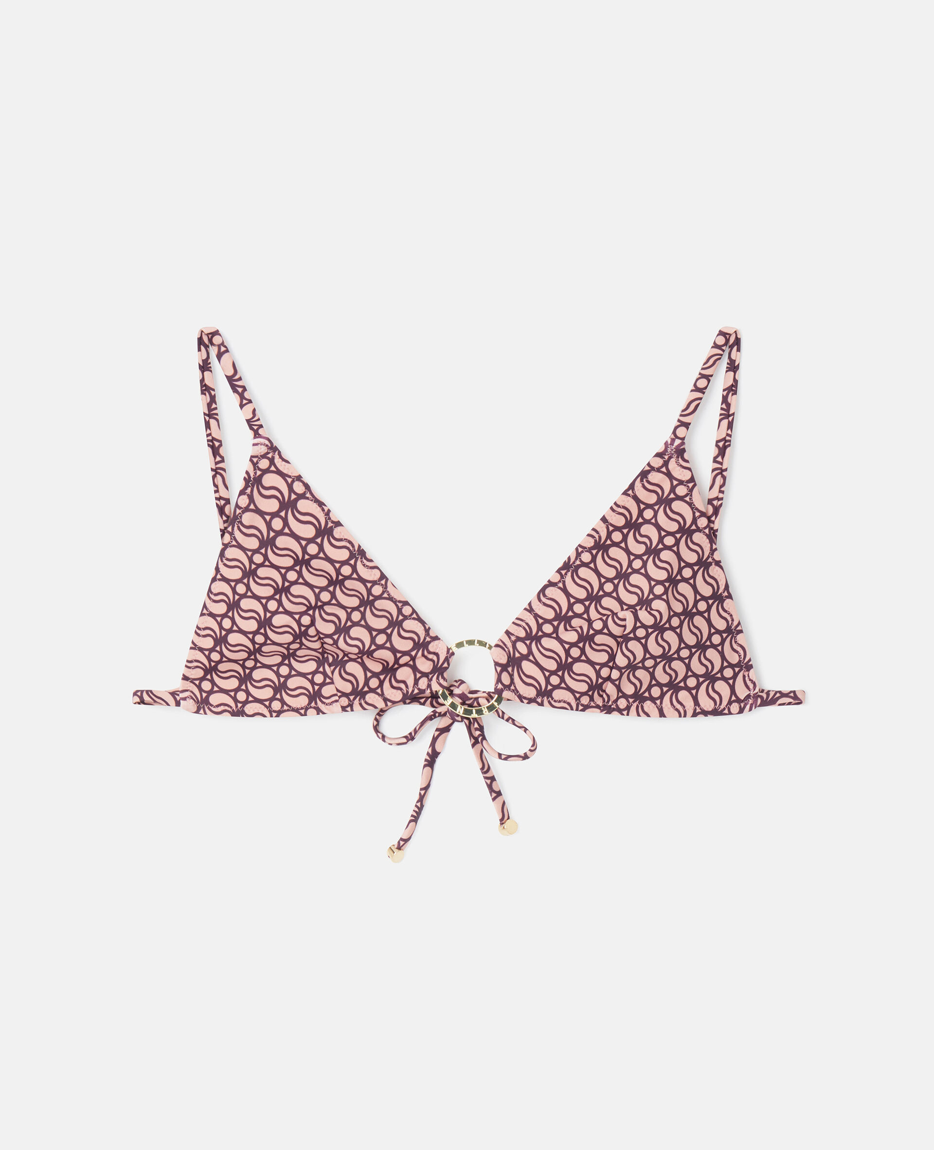 S-Wave Print Triangle Bikini Top-Multicolour-medium