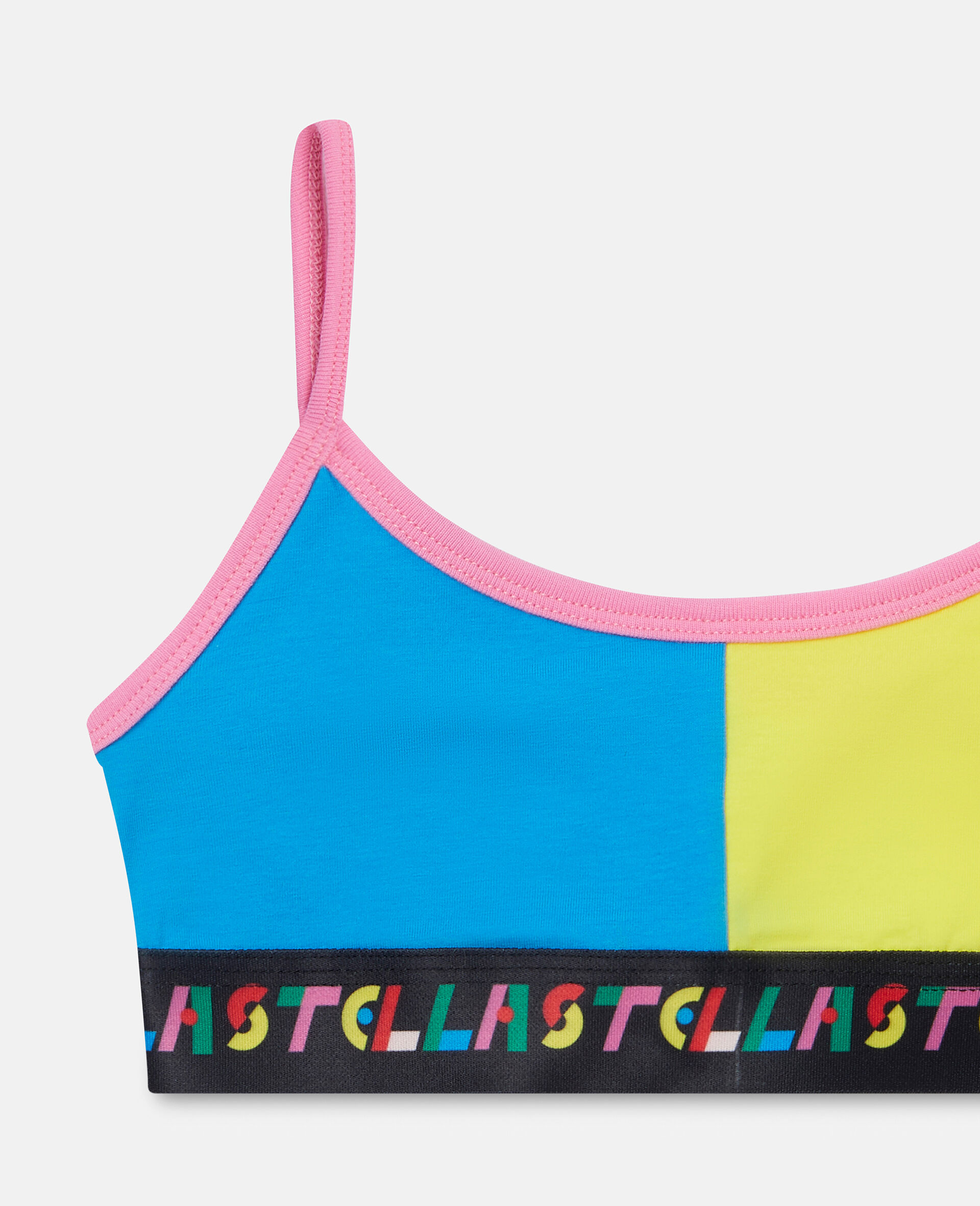 Colourblock Cotton Bra Set-Multicolour-large image number 2