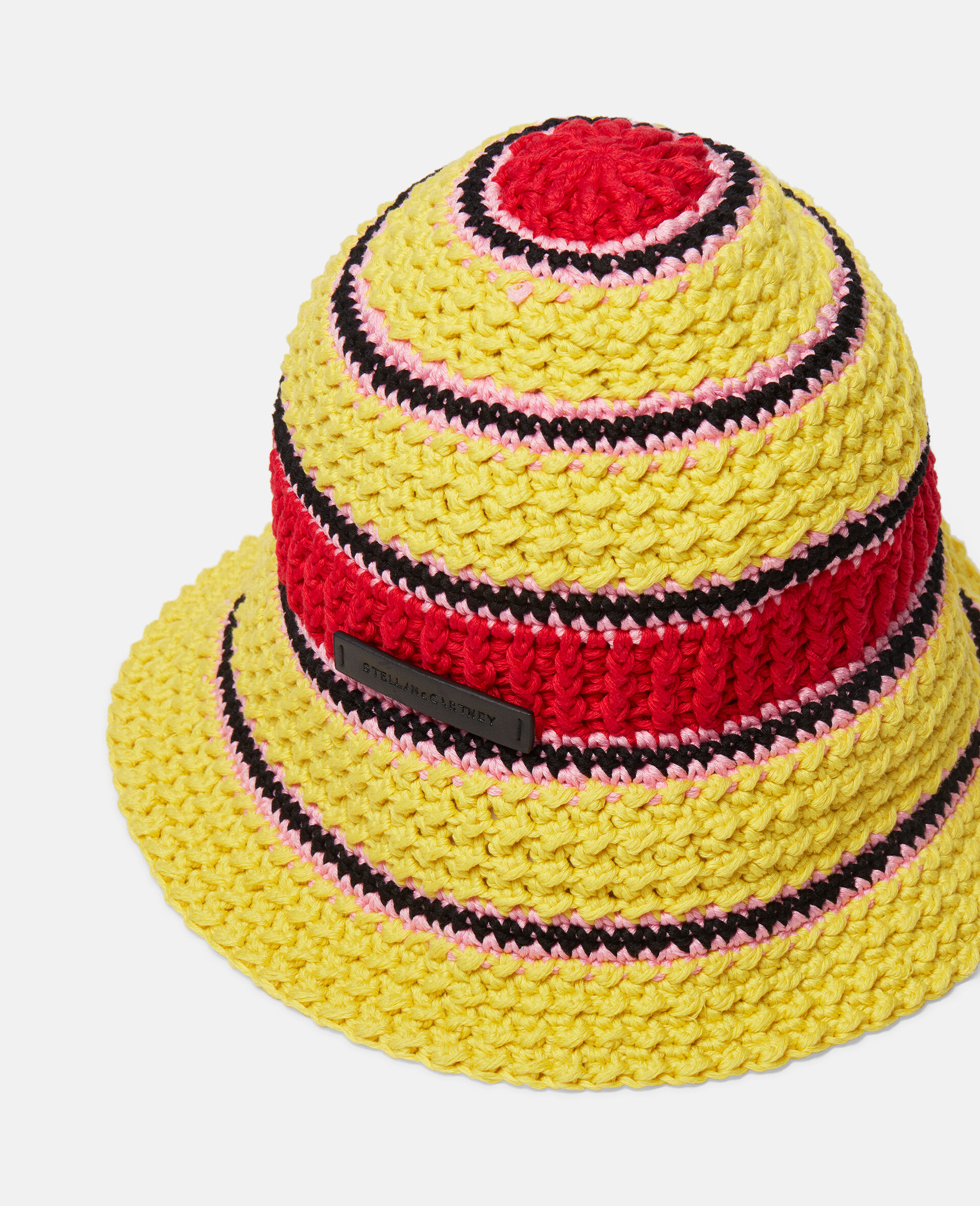 Logo Cotton Crochet Bucket Hat-Green-large image number 3
