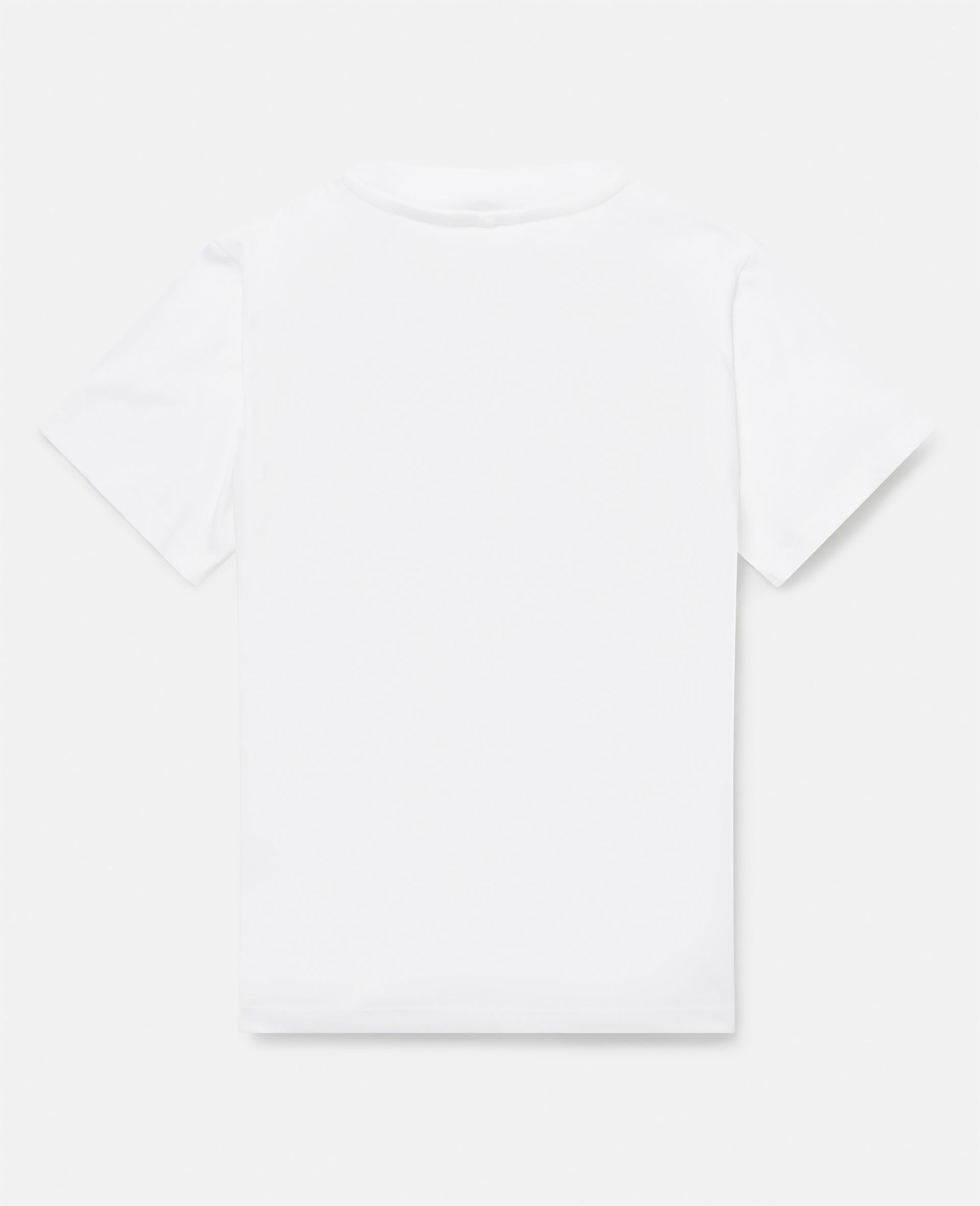 アブストラクト プリント コットン Tシャツ-ホワイト-large image number 3