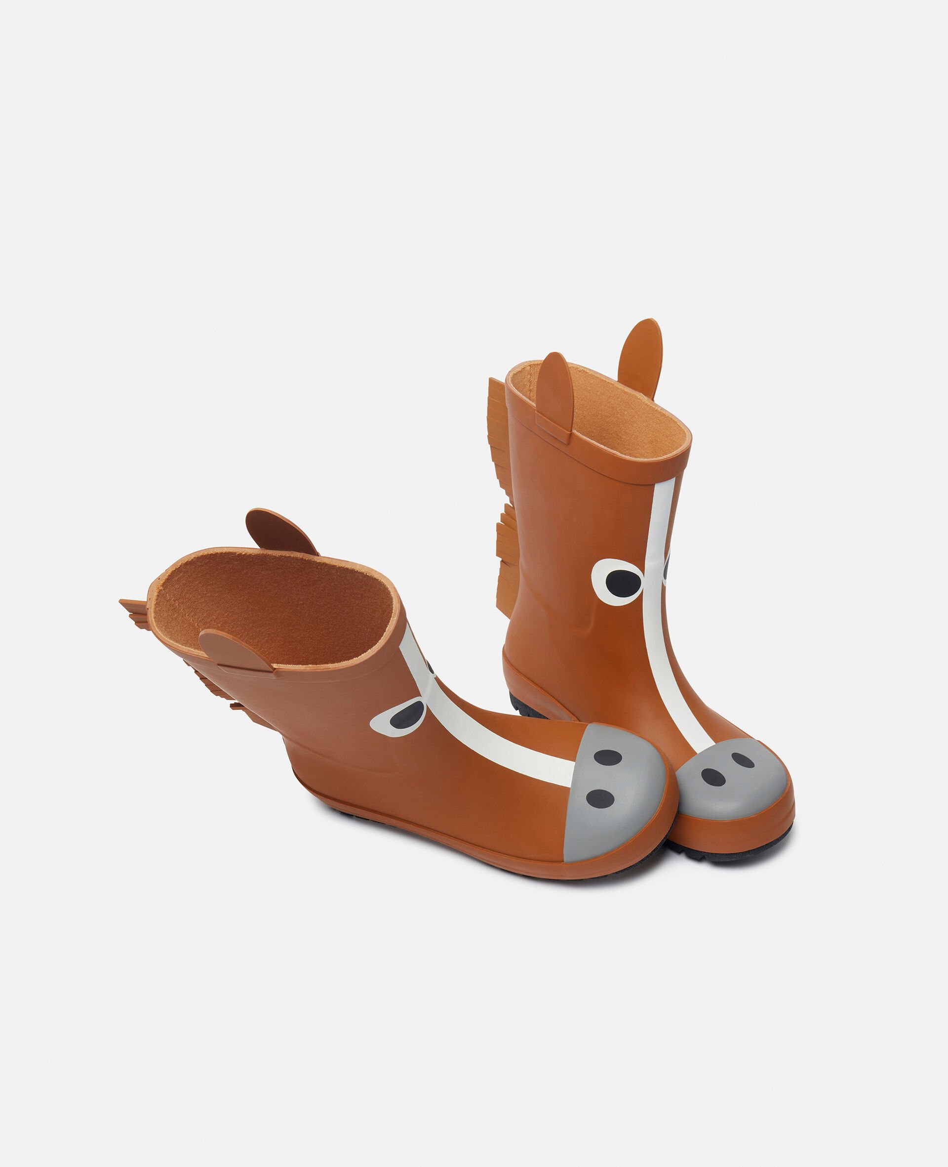 Horse Graphic Rainboots-Brown-large Horse Graphic Rainboots-Brown-large image number 4