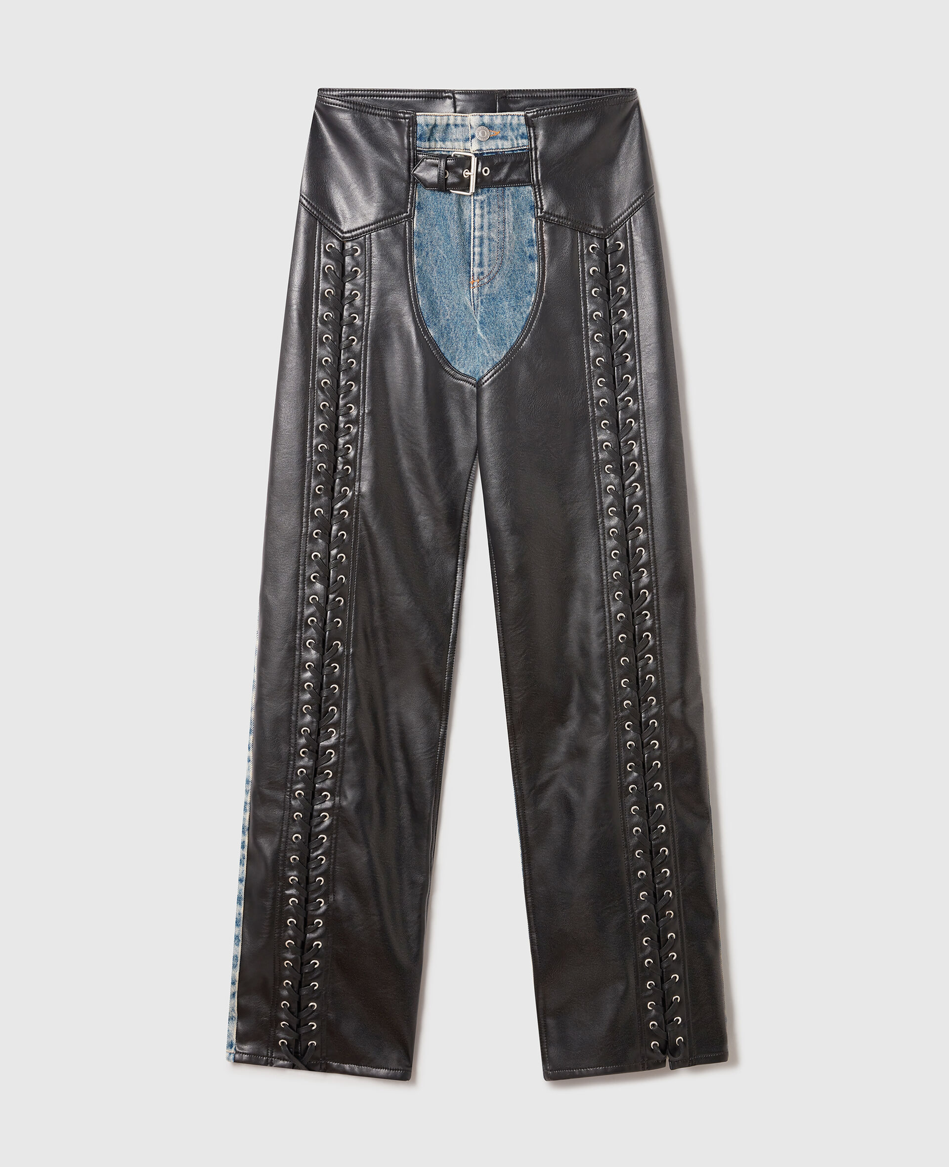 레이스업 비건 샤프 진-블랙-medium