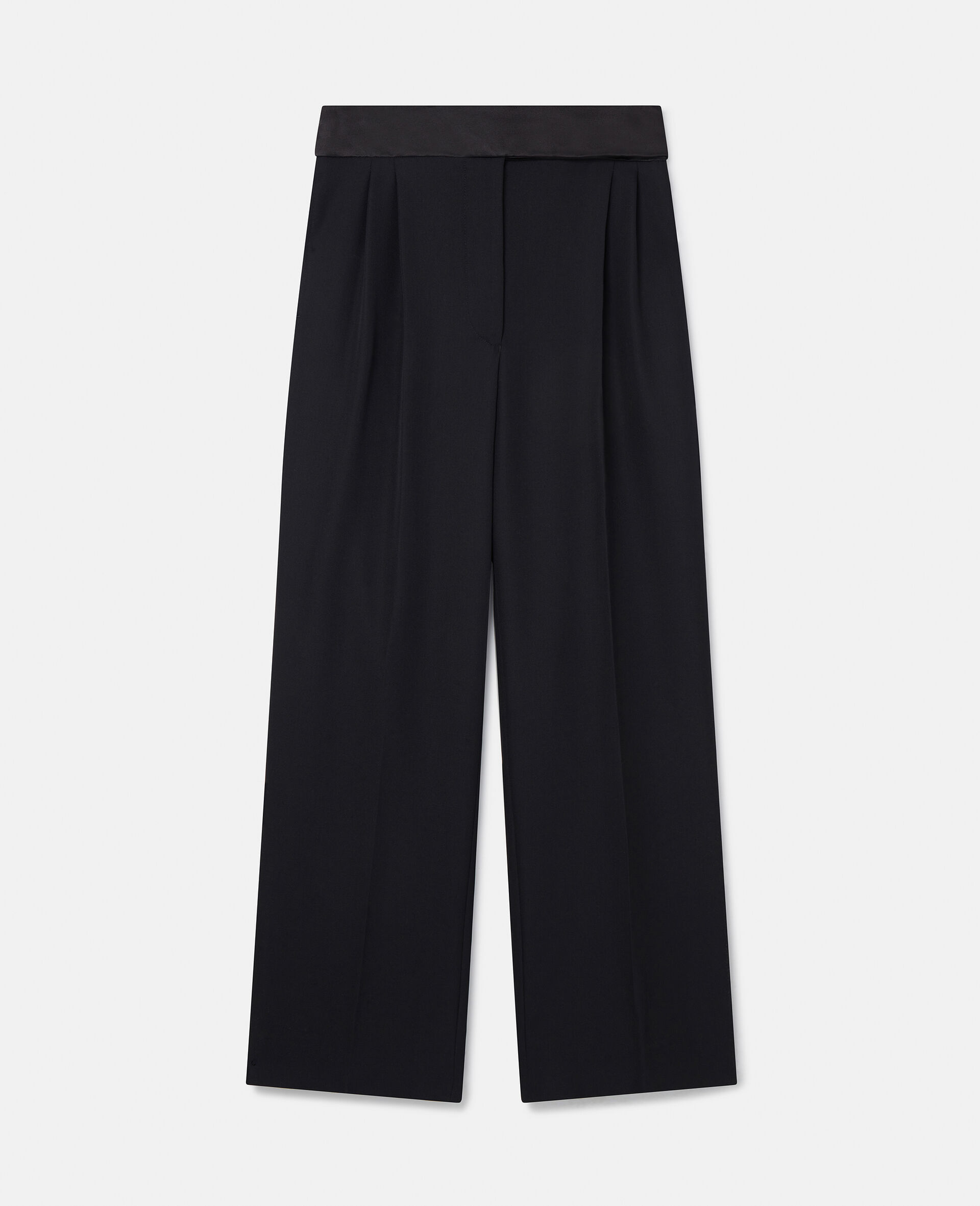 Elegante Hose mit weitem Hosenbein-Schwarz-medium