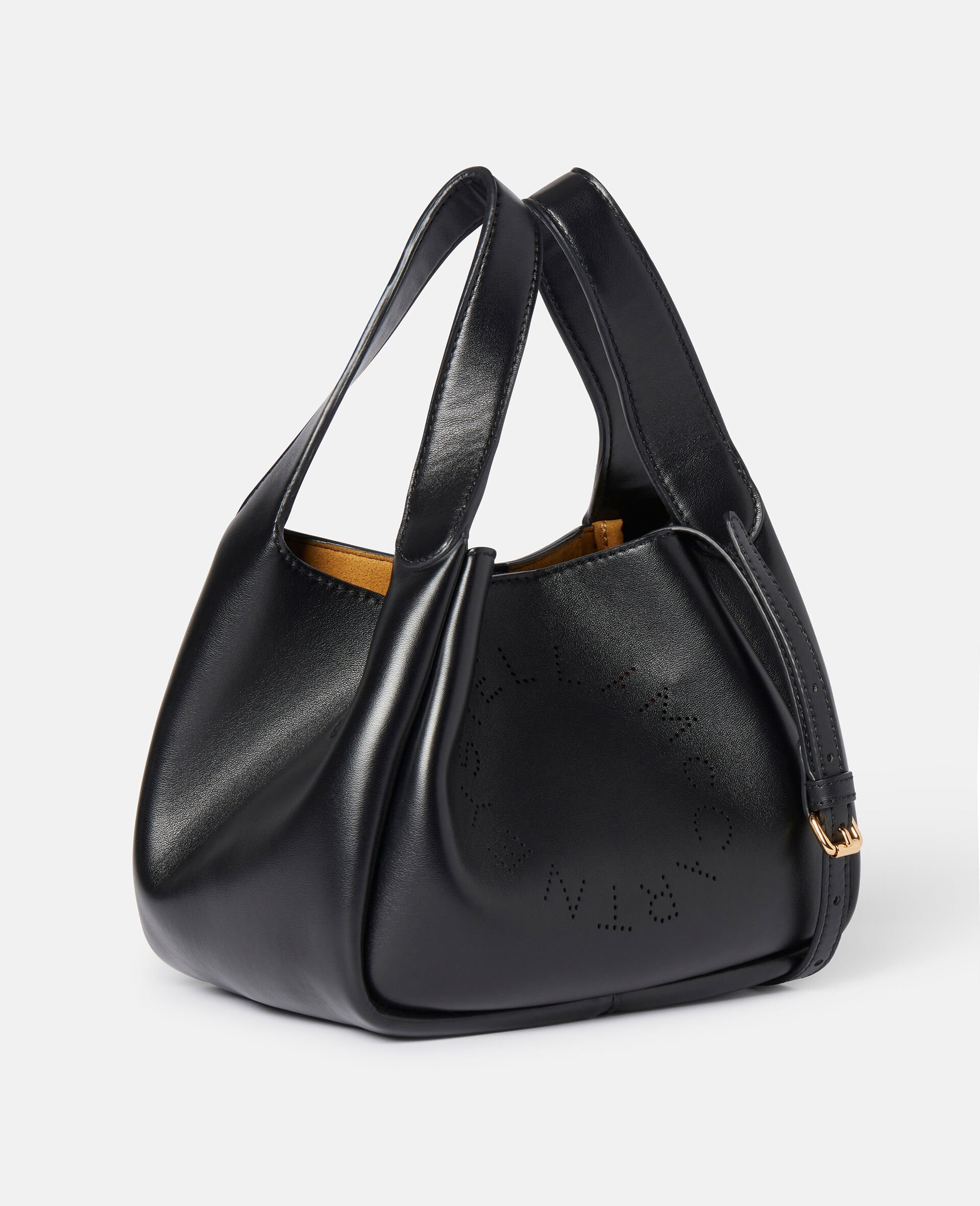 徽标顶部双提手斜挎包 -黑色-large image number 2