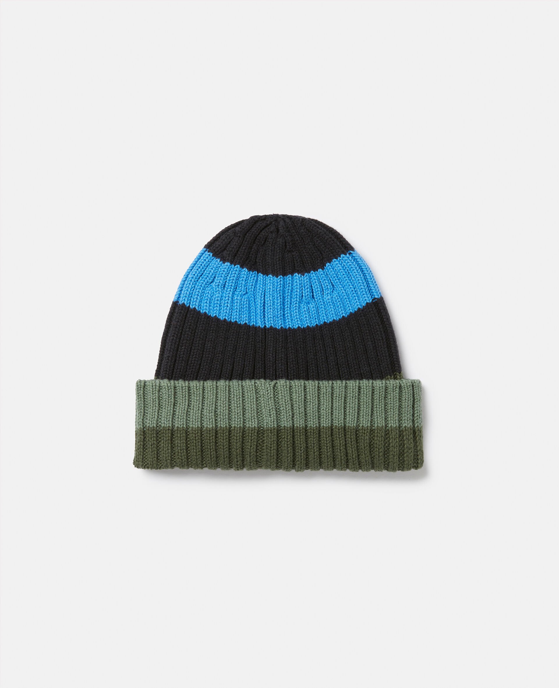 Striped Beanie Hat-Blue-large Striped Beanie Hat-Blue-large image number 1