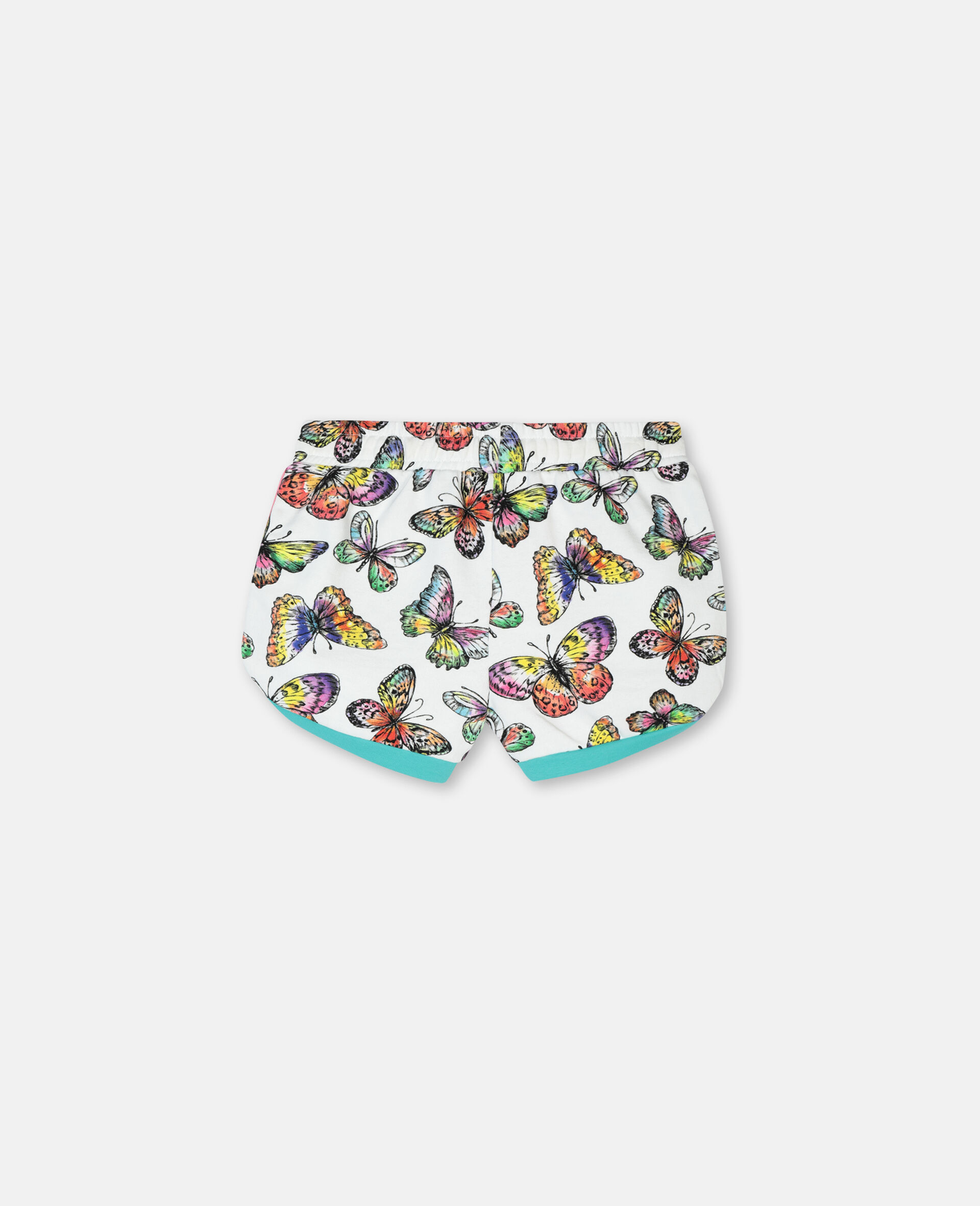 Butterfly Cotton Fleece Shorts-Multicolour-large image number 3