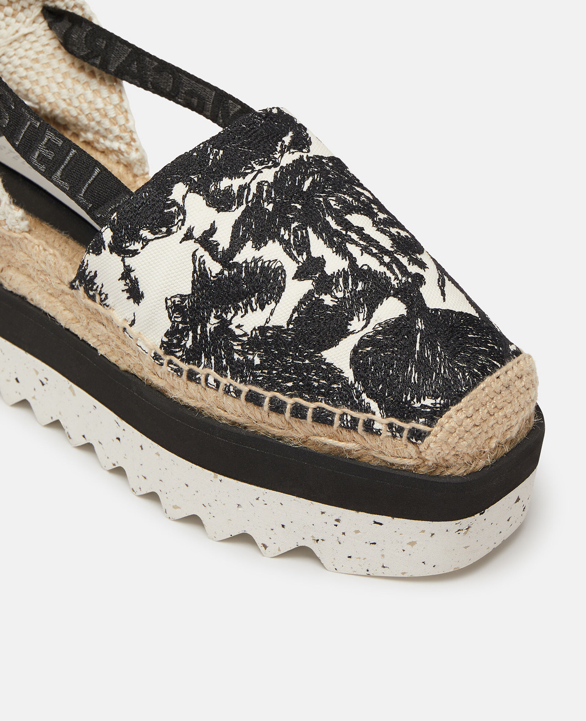 Gaia Moth Embroidery Platform Espadrilles-Multicolour-large image number 3