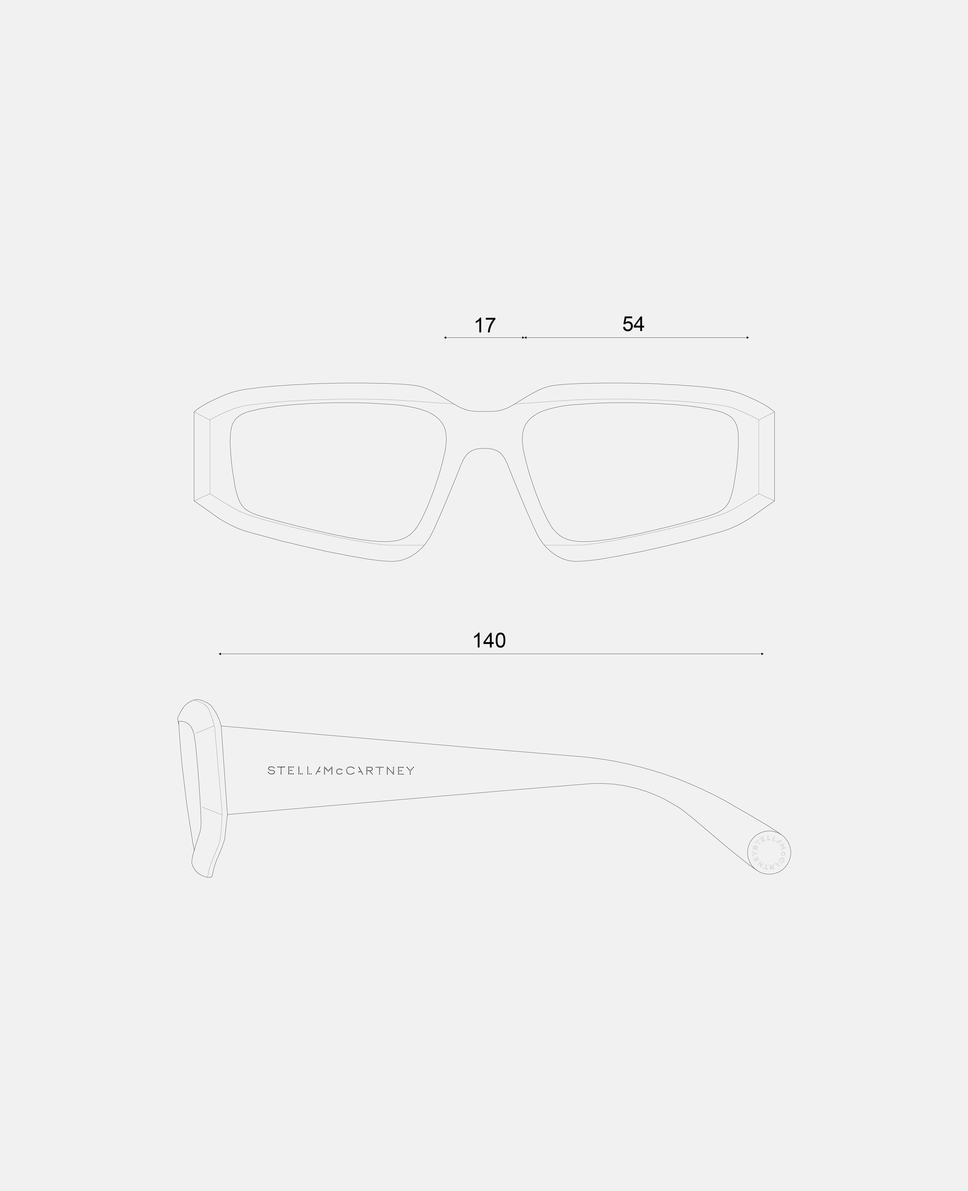 Abstract Rectangle Sunglasses-Black-large Abstract Rectangle Sunglasses-Black-large image number 3