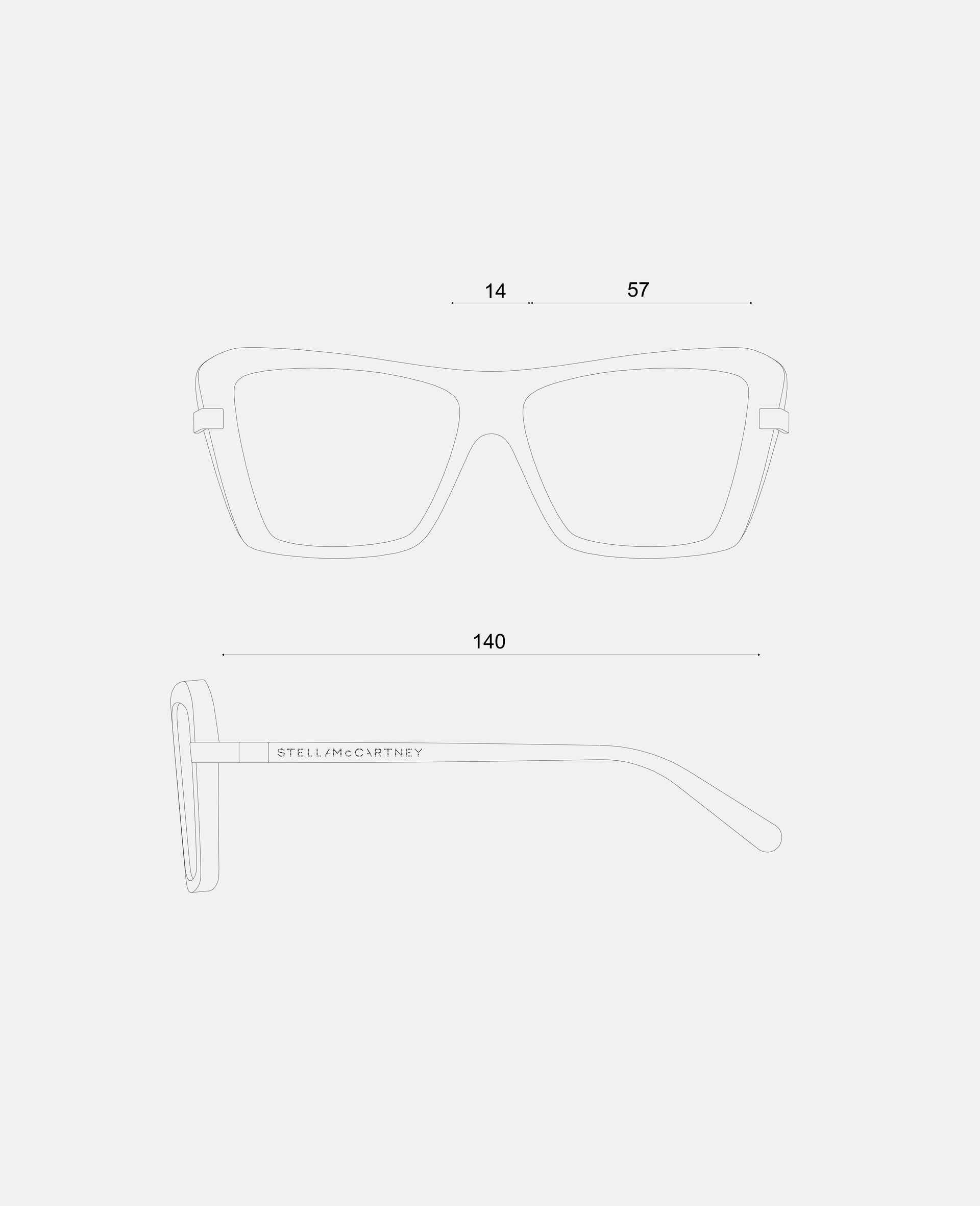 Square Cat-Eye Sunglasses-Black-large image number 3