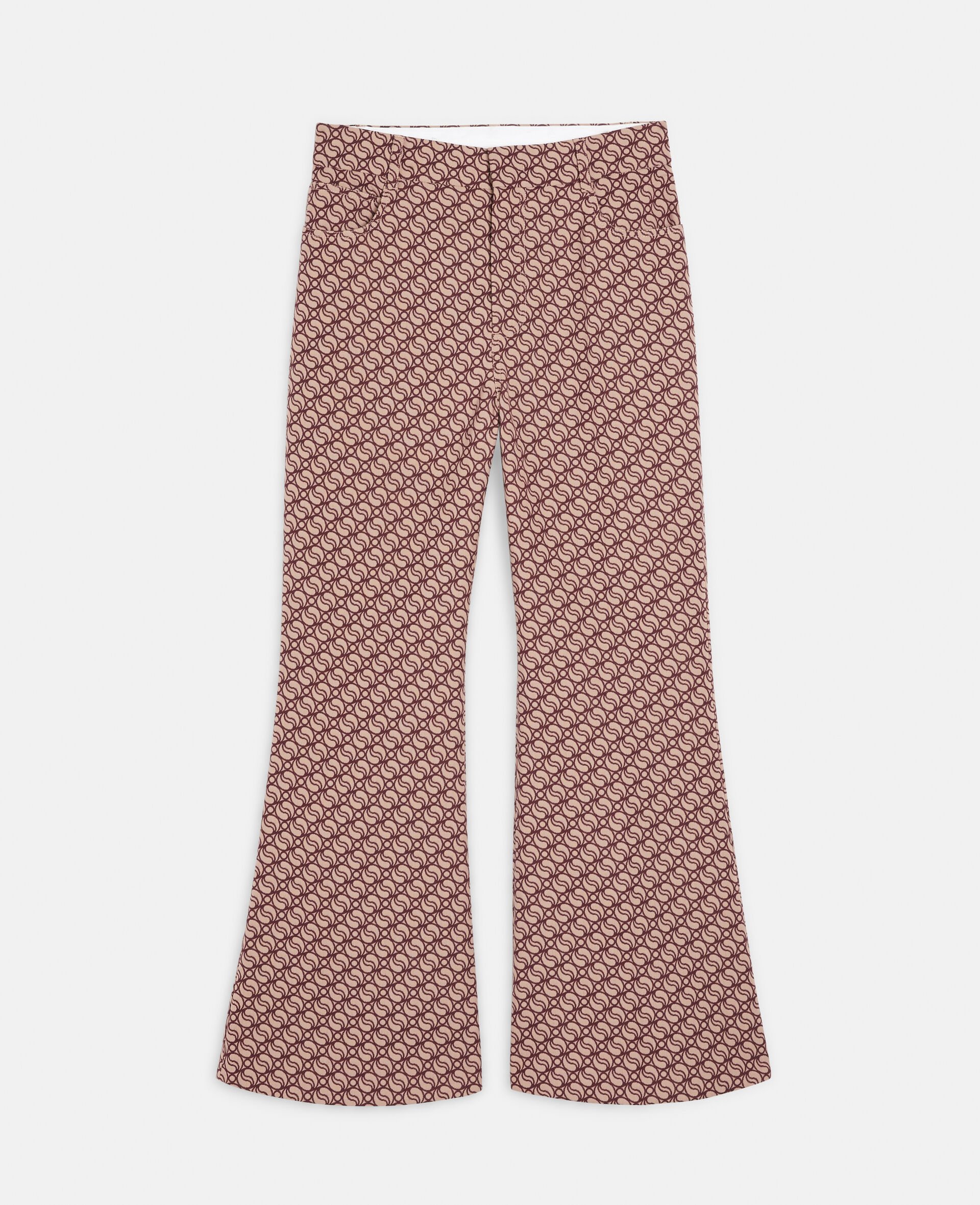 S-Wave Jacquard Tailored Trousers-Pink-large image number 0