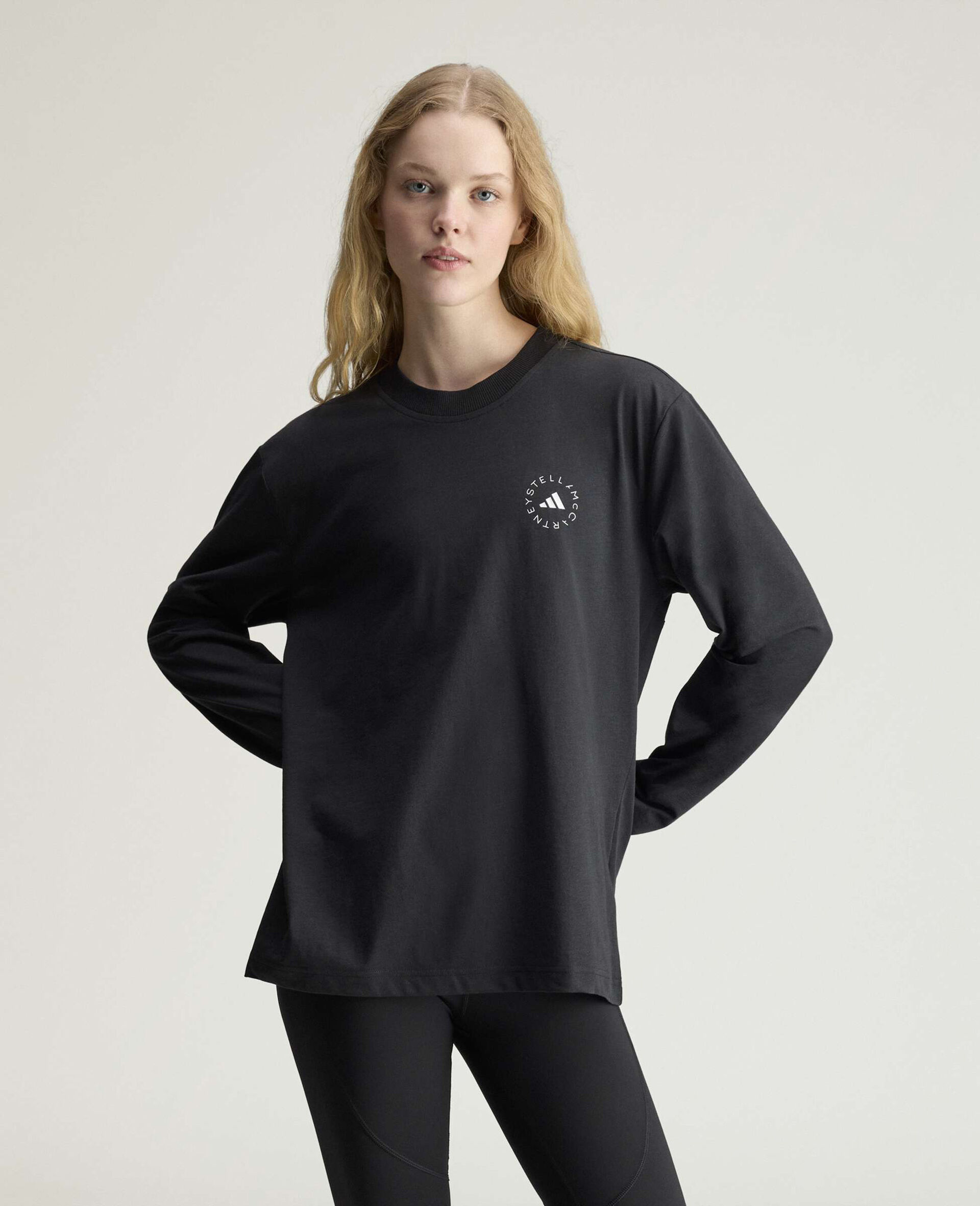 Logo Long Sleeve Classic T-Shirt-Black-medium