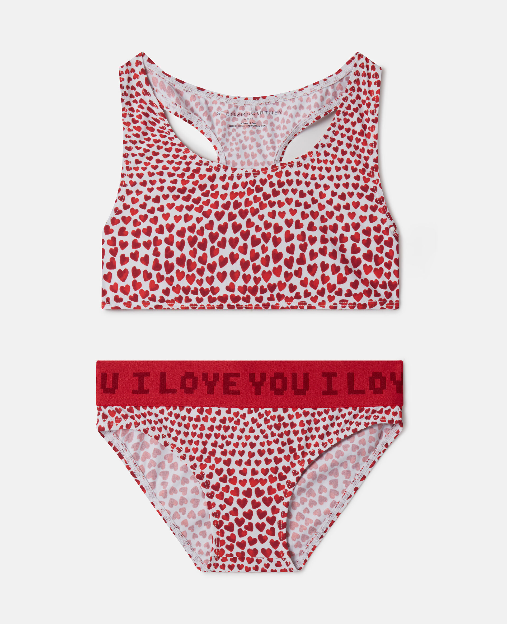 Bikini mit High Summer Hearts-Print-Bunt-medium