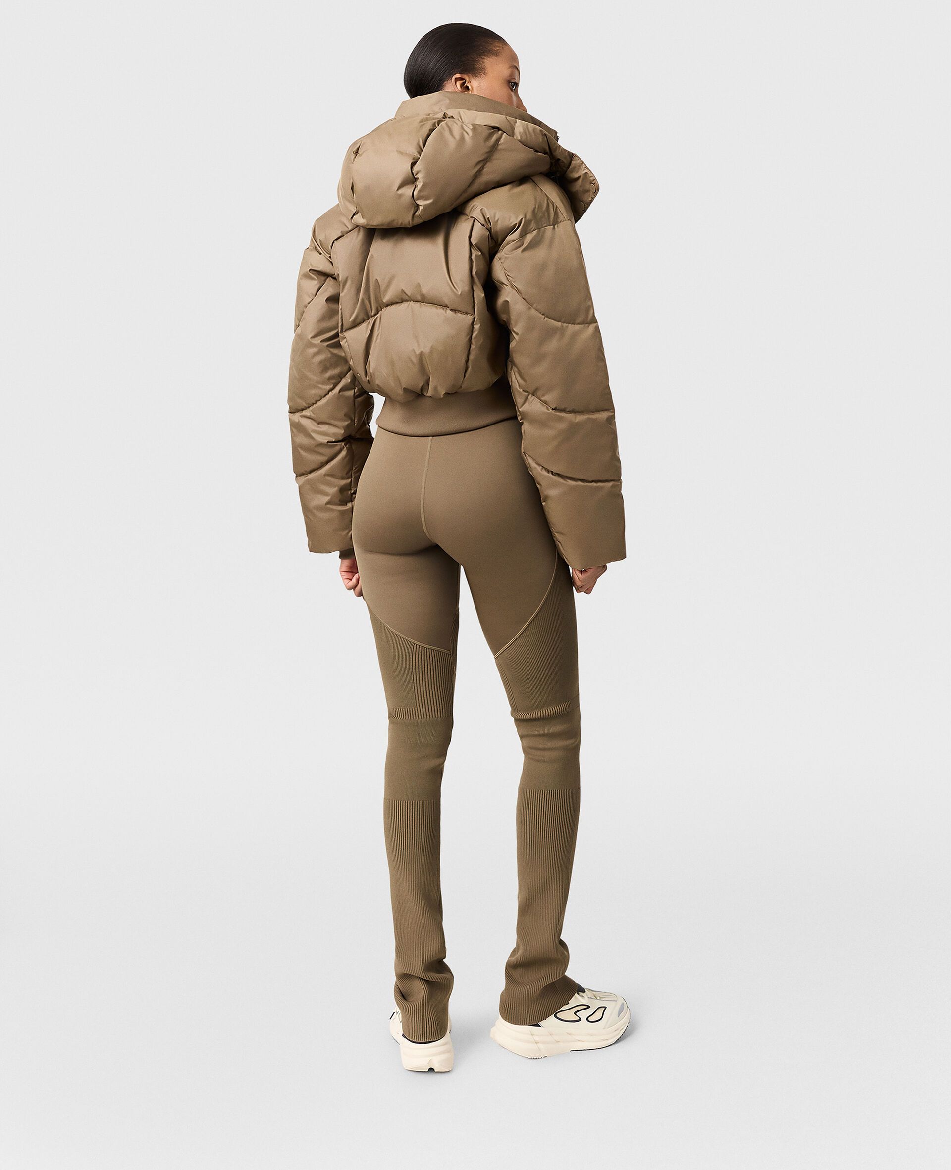 TrueNature Cropped Padded Jacket-Brown-large image number 4