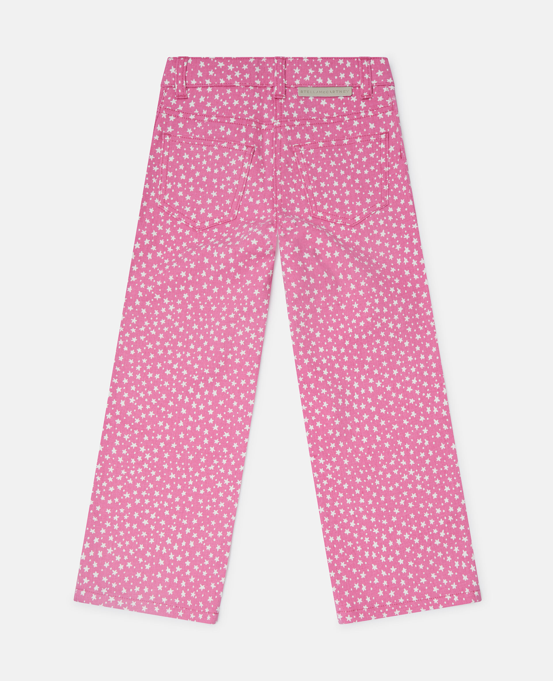 Denim-Jeans mit geradem Bein und Sternen-Print-Rose-large image number 2