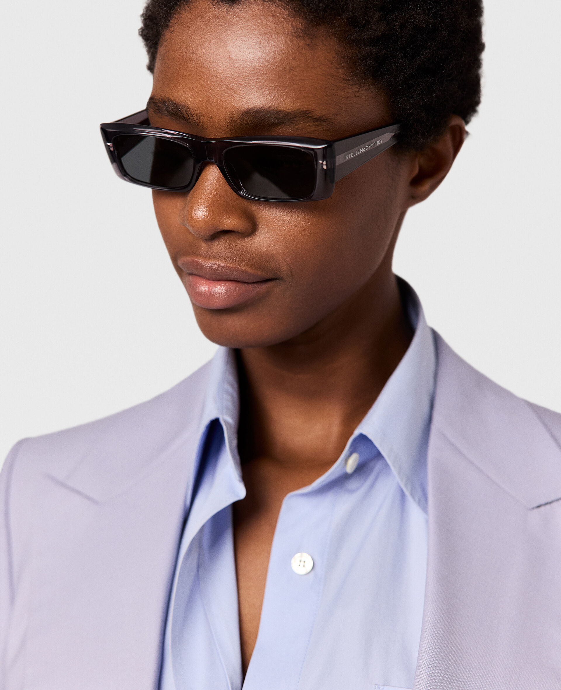 单排扣戗驳领西装外套-蓝色-large image number 3