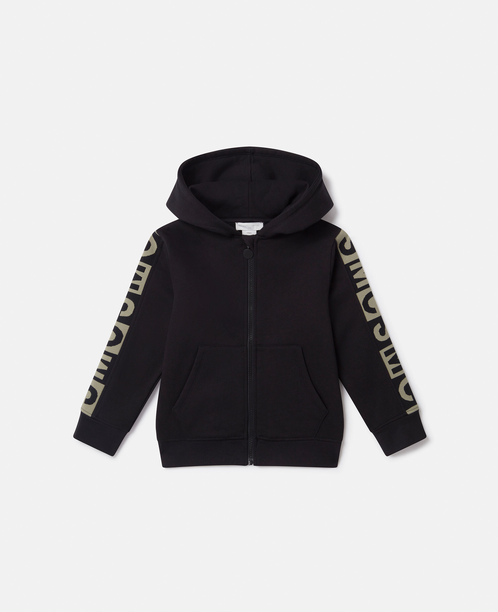 Women Black Logo Graphic Hooded Zip Sweatshirt Stella McCartney CA