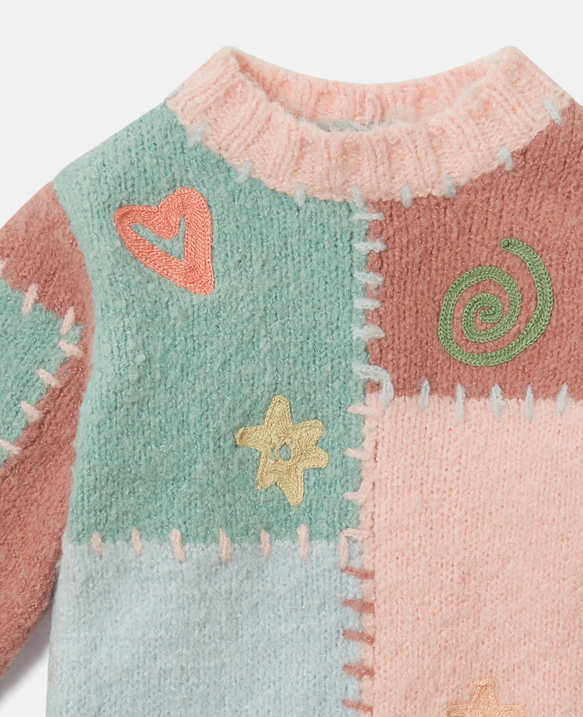 Graphic Embroidered Crewneck Jumper-Multicolour-medium