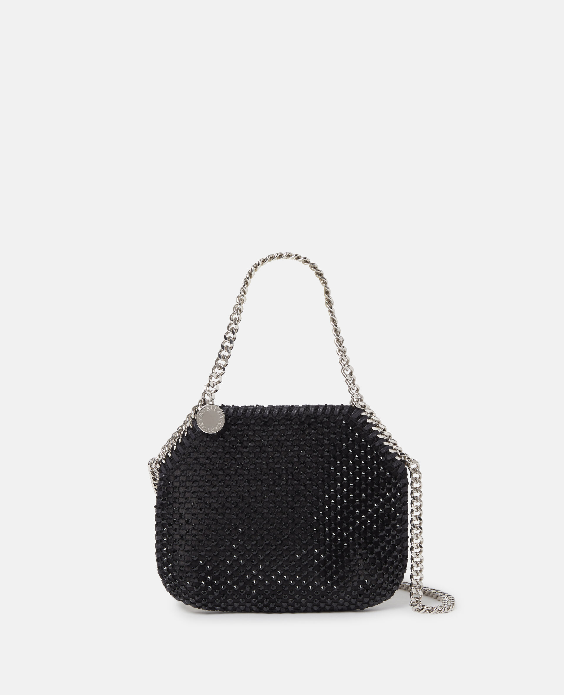 Falabella Crystal Mesh Mini Tote Bag-Black-medium