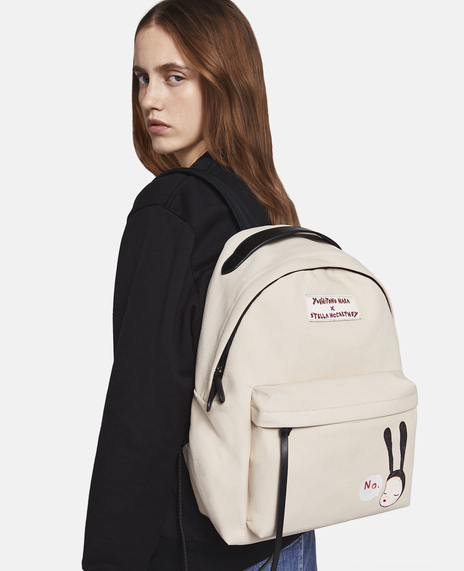 Rucksack mit Little Black Bunny-Print-Beige-large image number 0